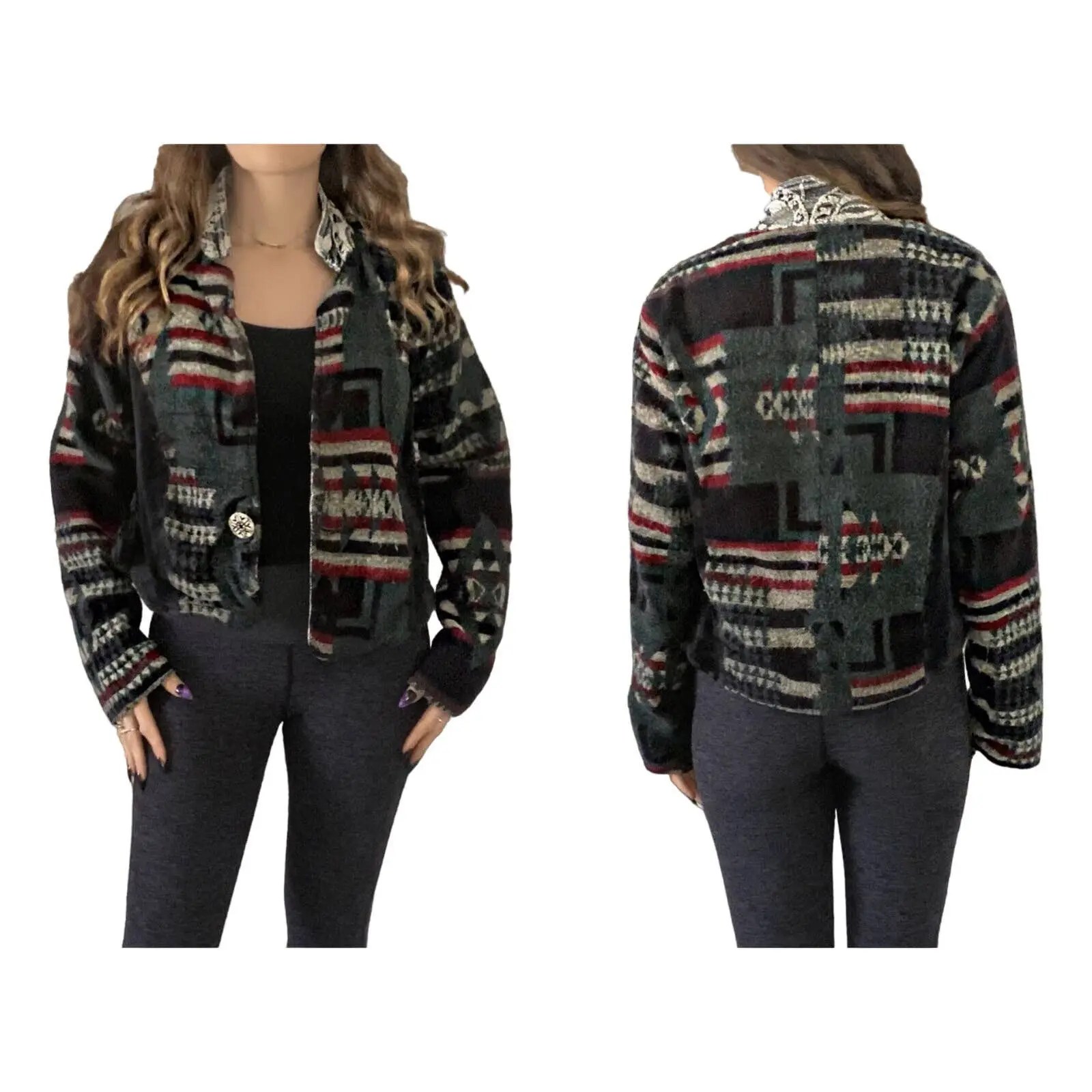 Kathmandu Vintage Kathmandu Imports Tribal Patched Textured Jacket S