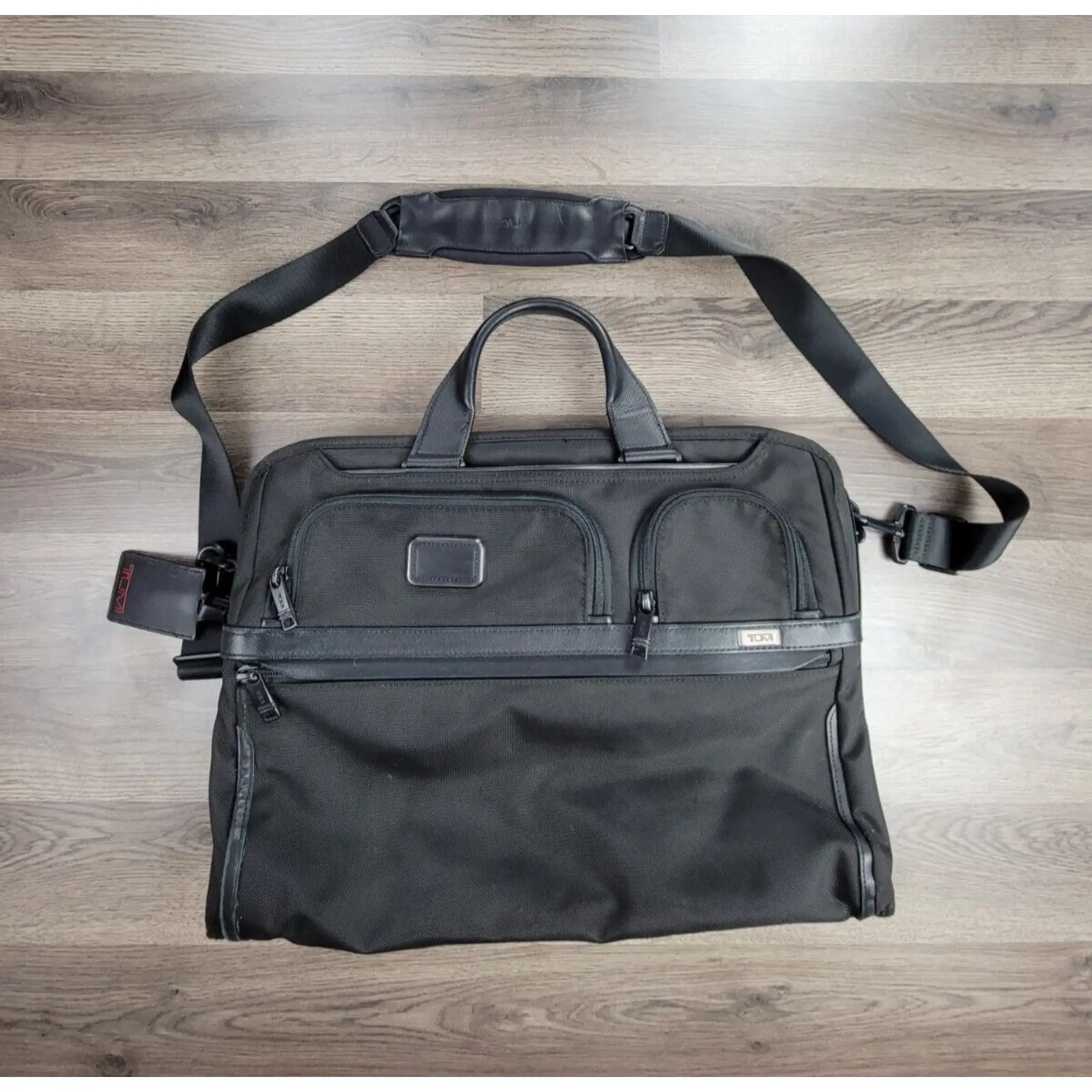Tumi TUMI Alpha Black Nylon Ballistic Messenger Laptop Briefcase Bag 3