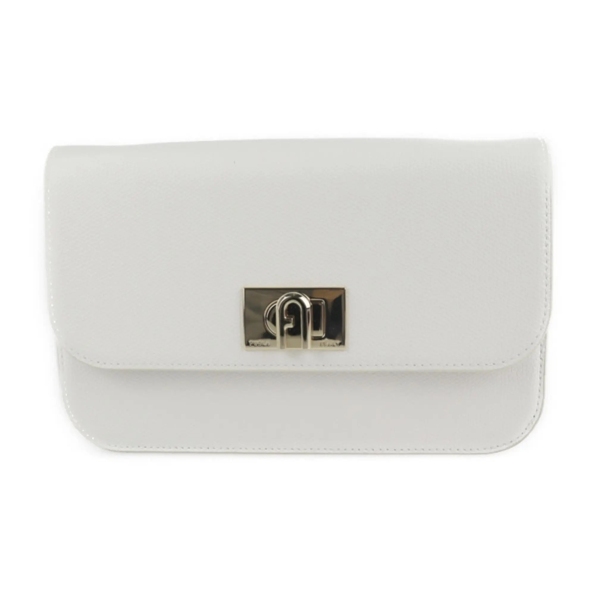 Furla FURLA shoulder bag EAW4A leather white gold metal fittings 2WAY