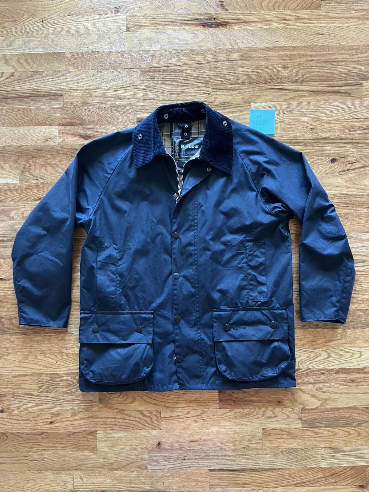 Barbour Barbour Beaufort Waxed Cotton Jacket in Navy Size 42 Grailed