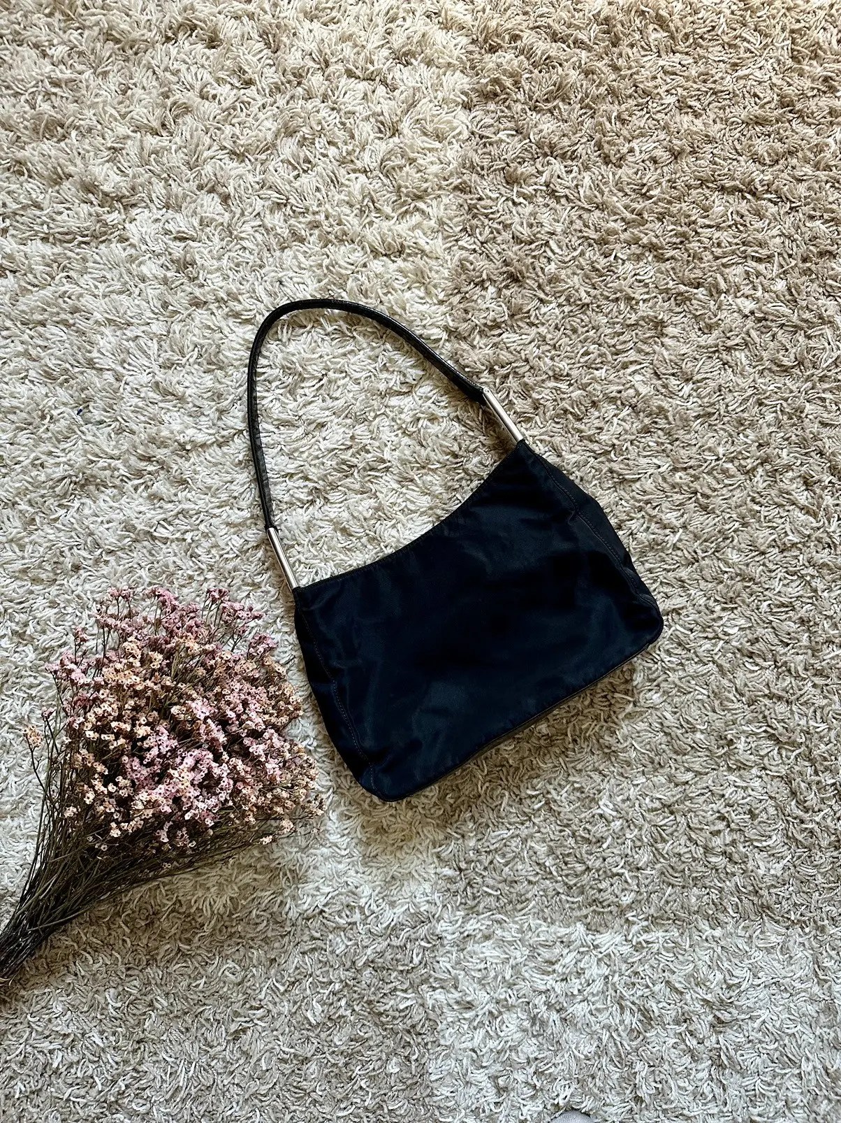 Prada 2000's Vintage Prada Mini Hobo Bag Nylon Tessuto Leather Grailed