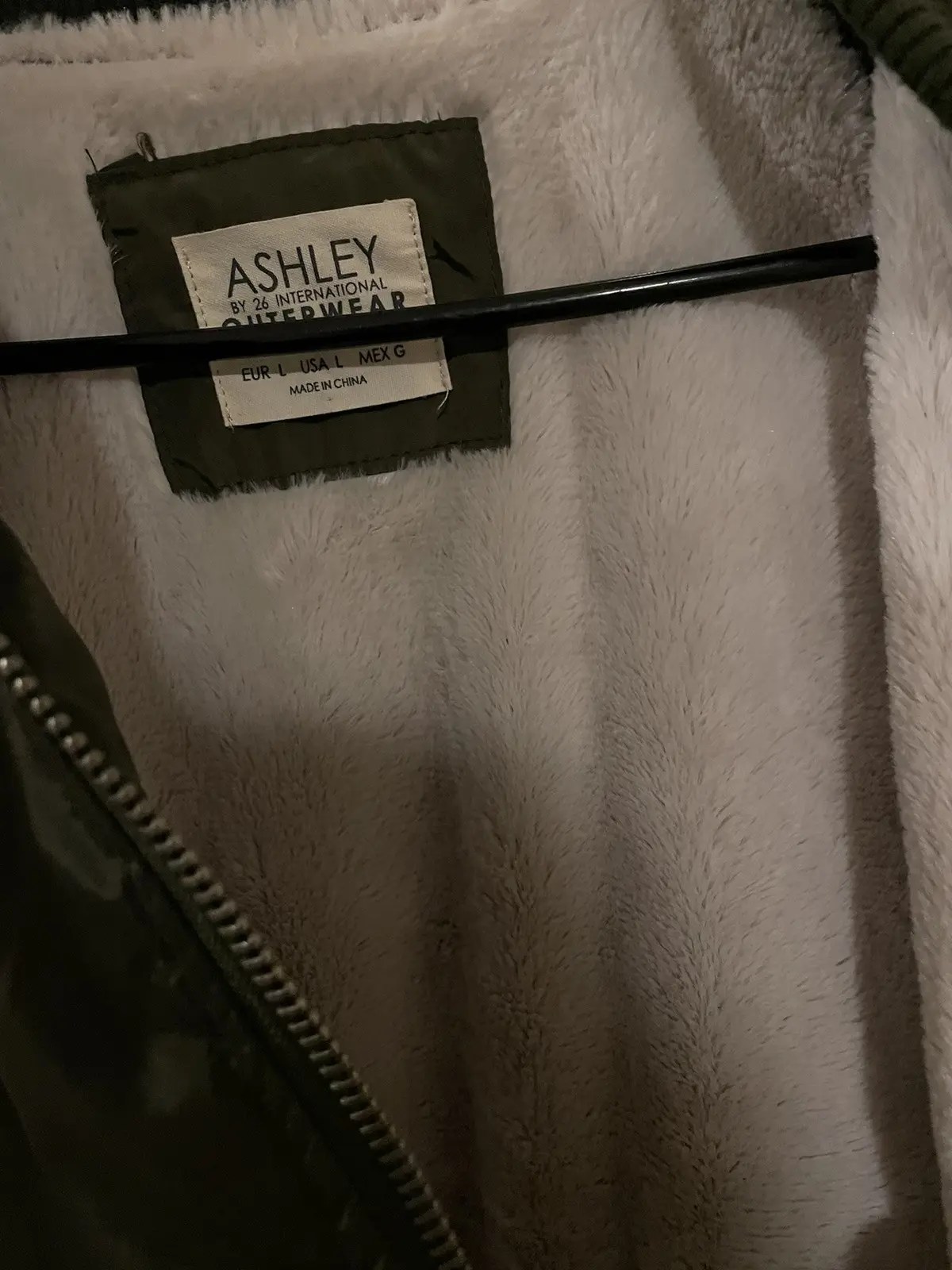 Thrifted Faux Fur Military Bomber Jacket Grailed
