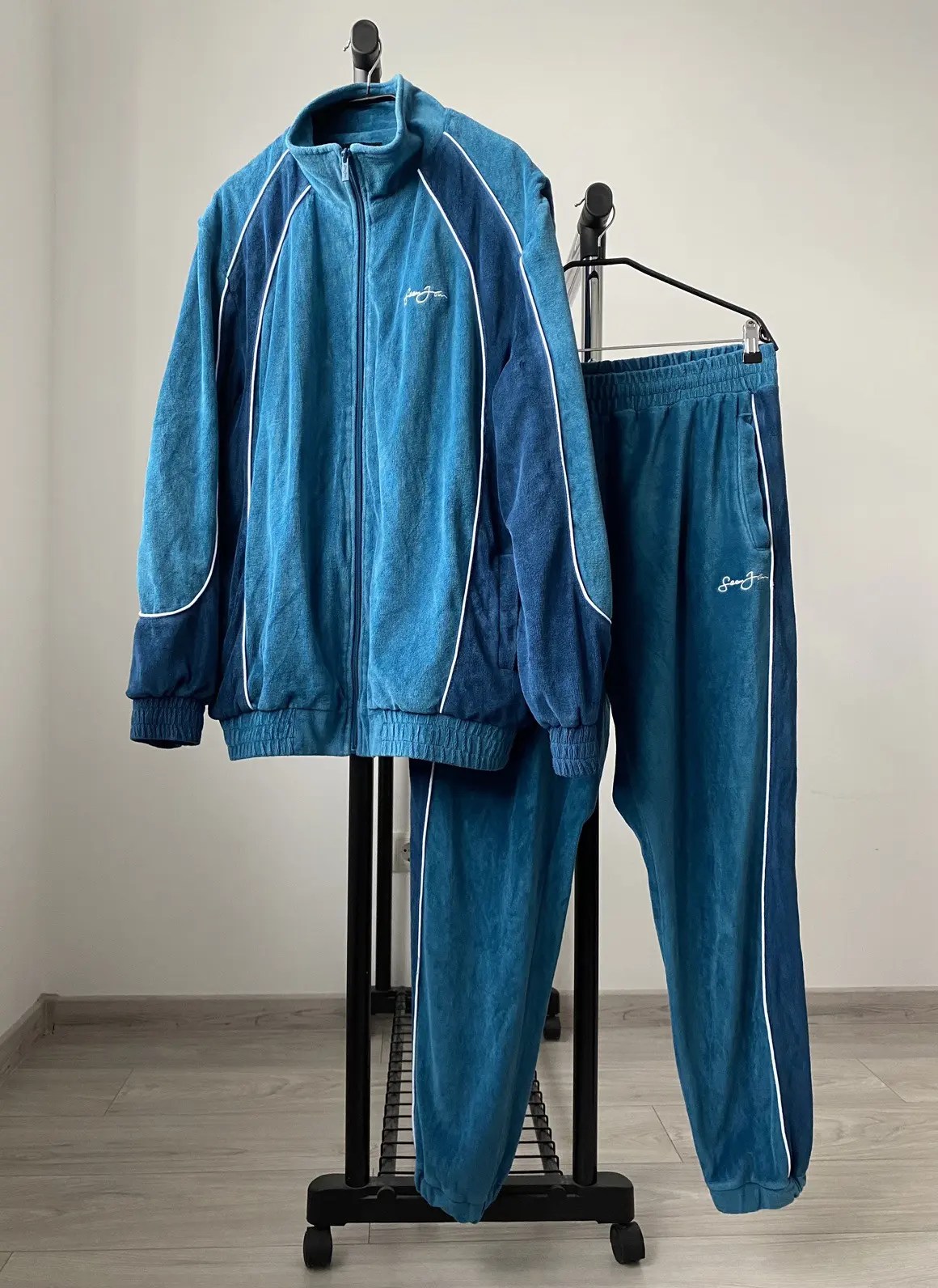 Vintage Vintage Sean John Blue Velour Tracksuit Jacket & Pants Grailed
