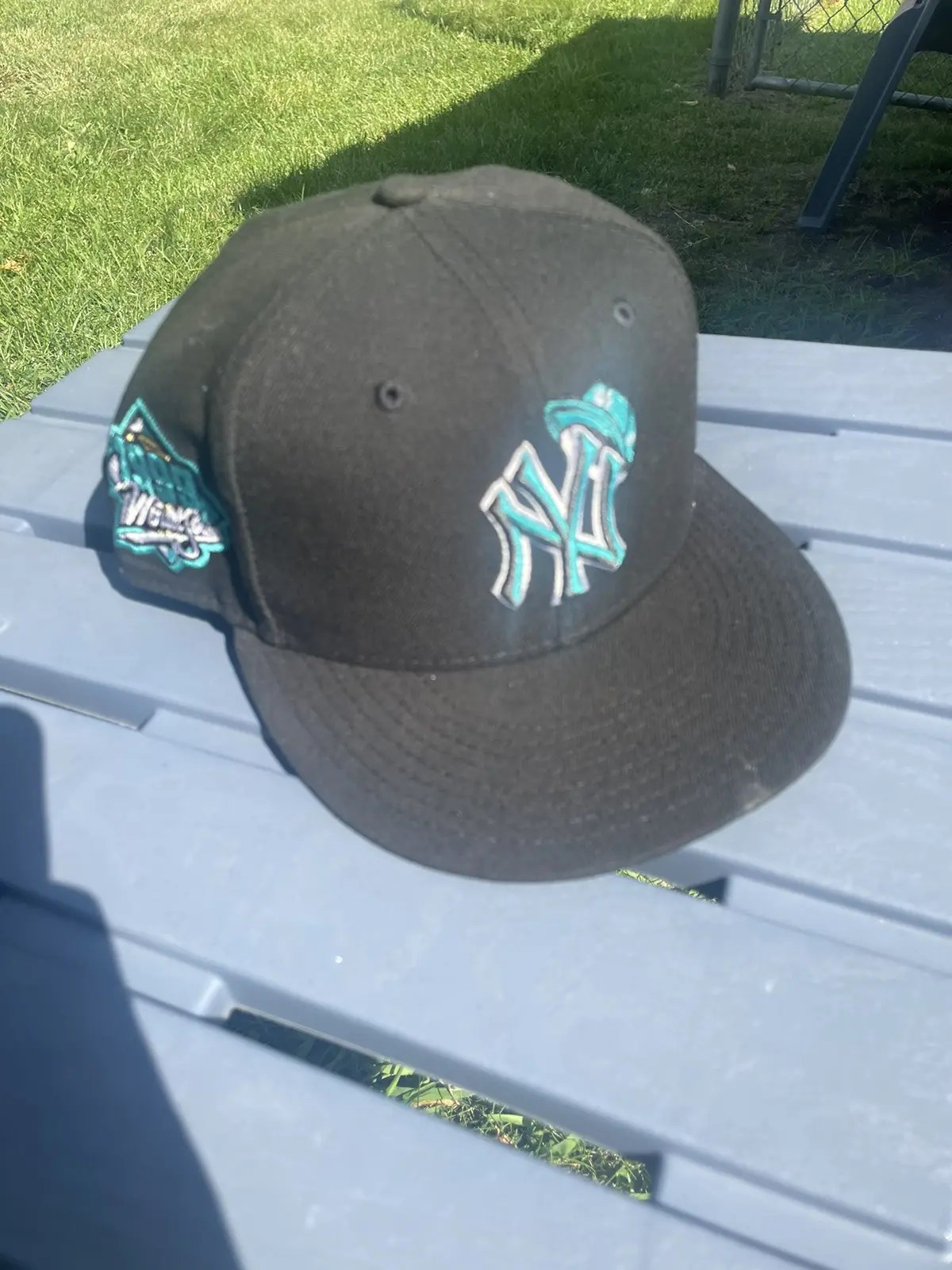 Hat Limited Edition Black and teal Yankees Fitted Cap Grailed