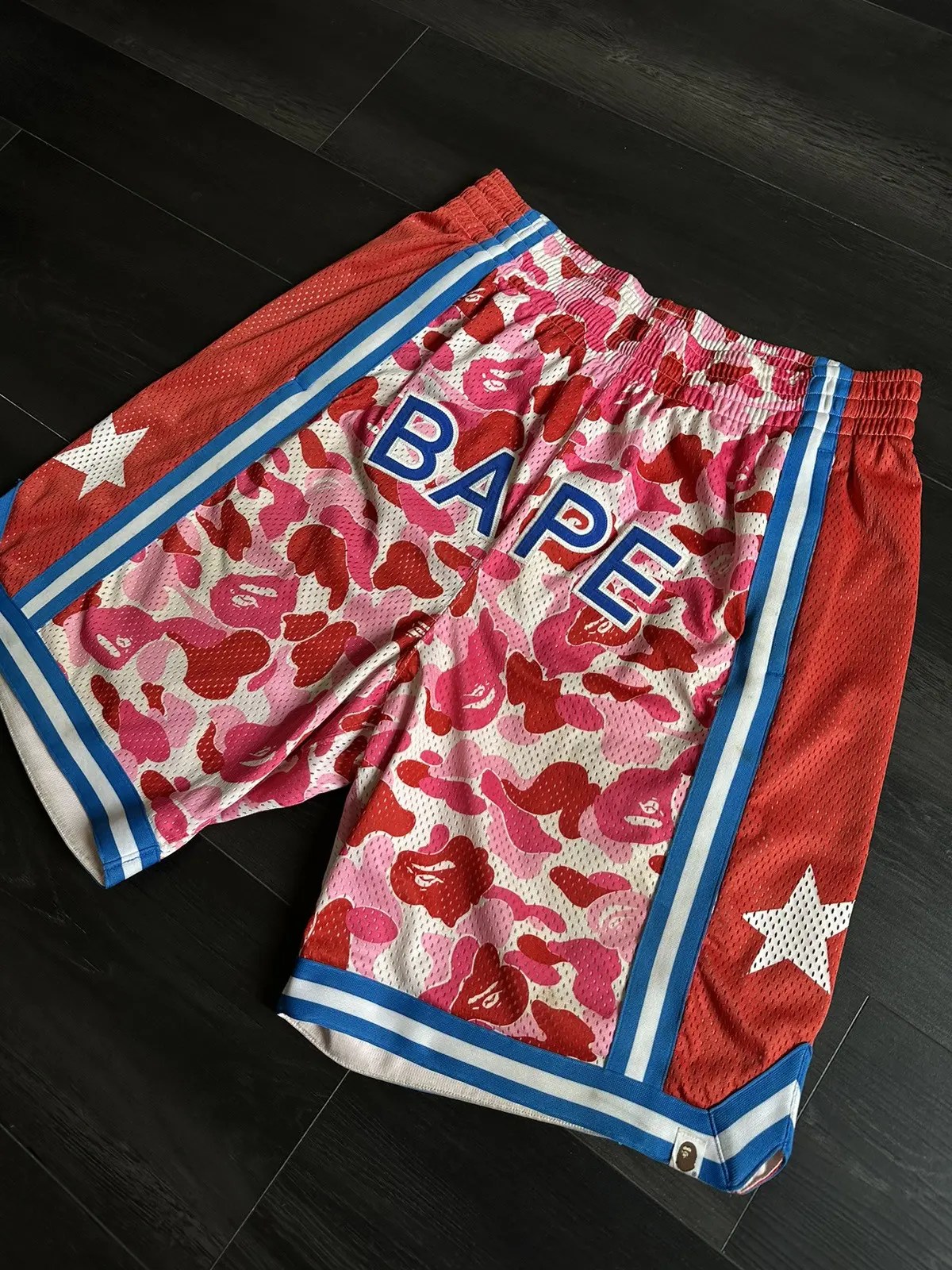 Bape BAPE ABC BASKETBALL SHORTS PINK Grailed