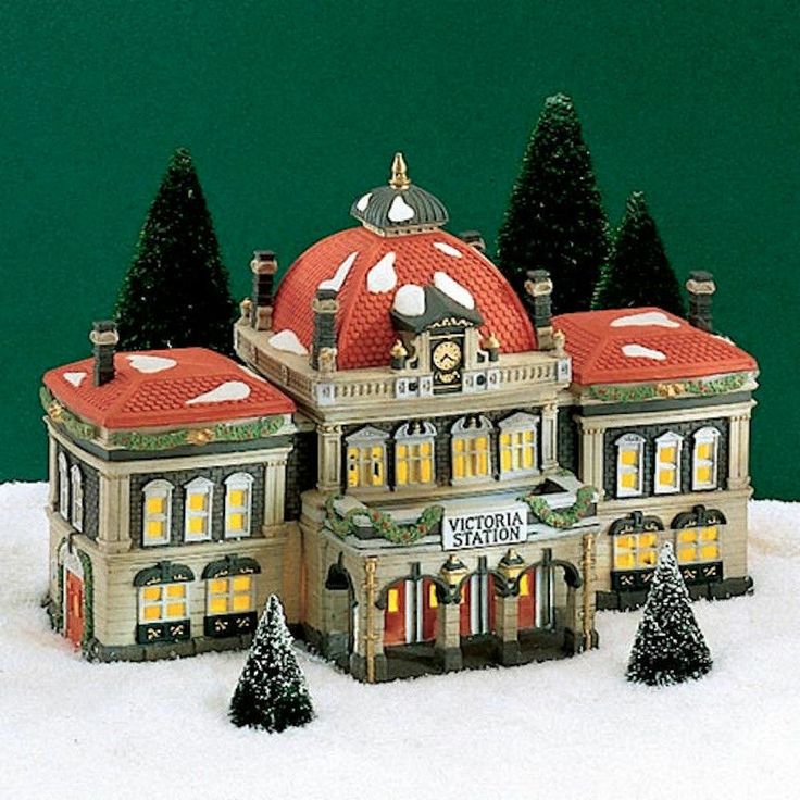 Dept 56 Dickens Village VICTORIA STATION w/box Large Train Station