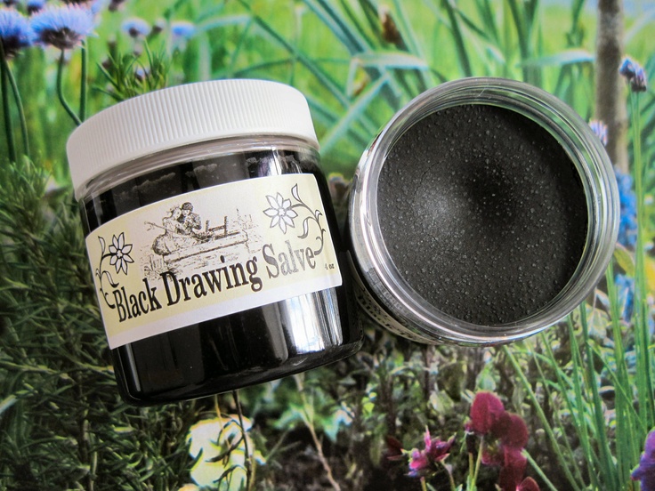 Black Drawing Salve with Pine Tar and Healing Herbs, 4 oz, Free Shipp…