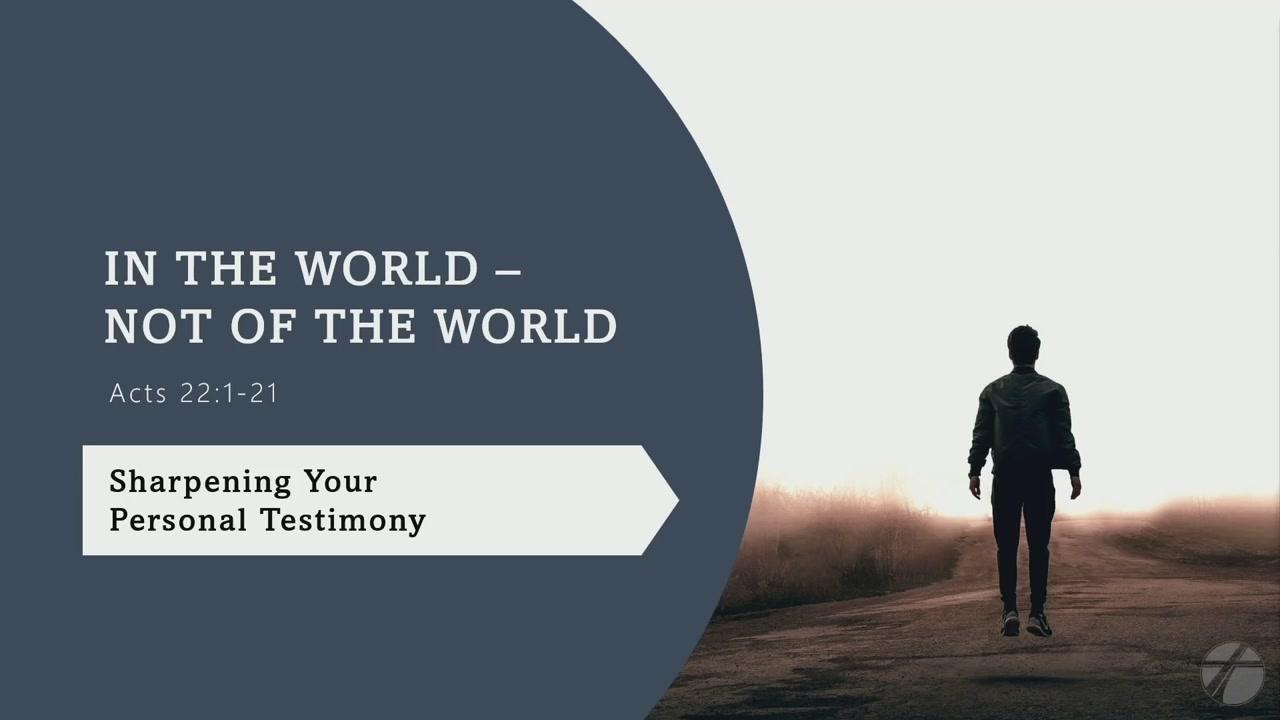 Sharpening Your Personal Tes.. Red Bridge Baptist Church