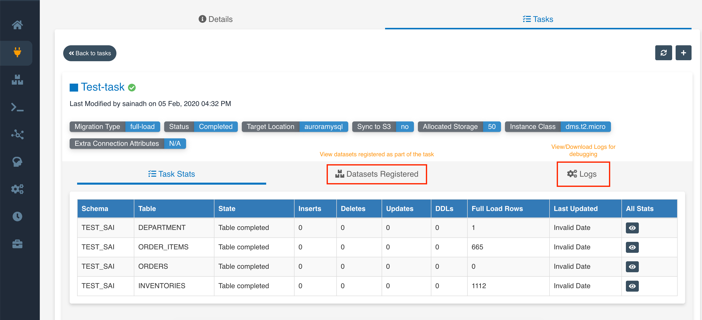 Bulk data load Amorphic Docs
