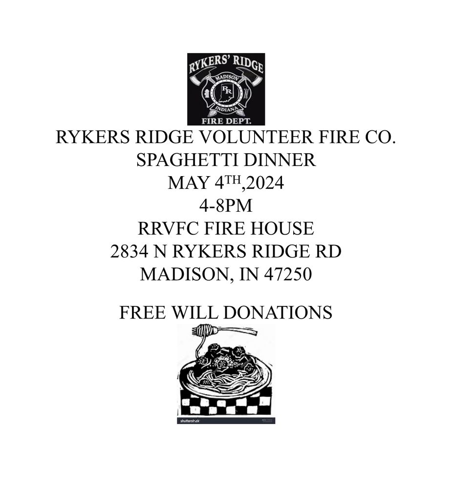 Rykers Ridge Volunteer Fire Co. Spaghetti dinner 95.3 WIKI