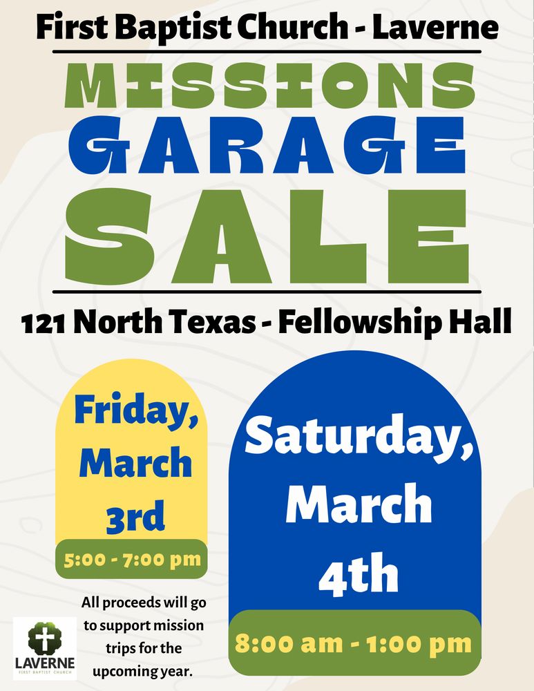 Missions Garage Sale KHYM