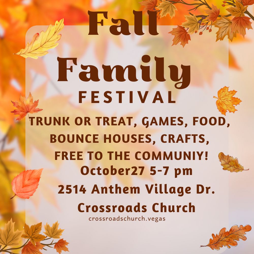 Crossroads church fall family festival Right Song. Right Time.