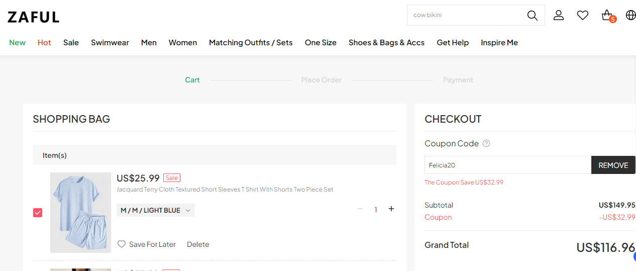 Zaful Coupon Codes 22 to 60 off in August 2024