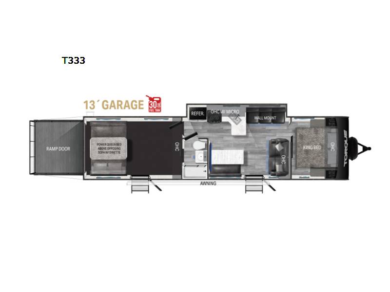 2024 Heartland Torque T333 Toy Hauler Travel Trailer RV For Sale In