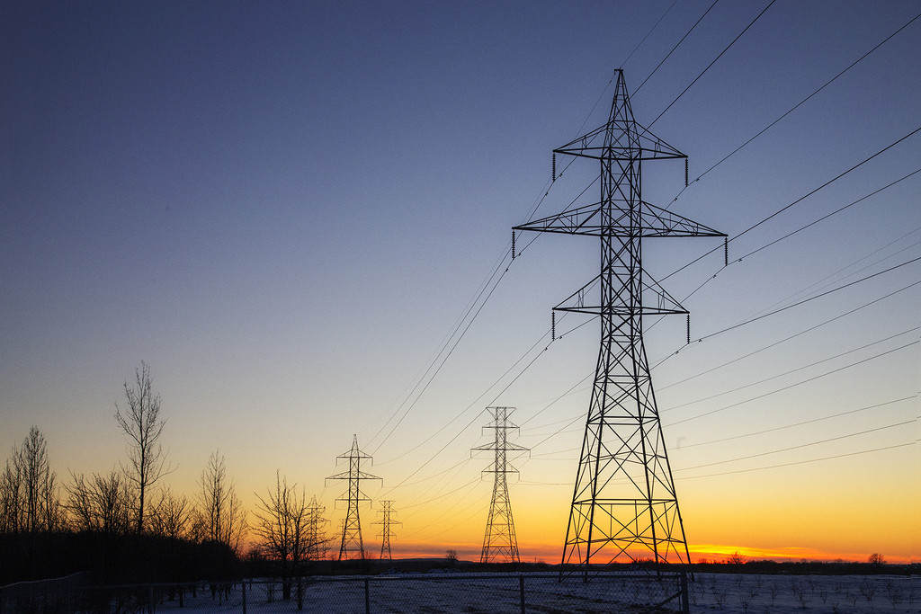 Hydro Lines at Sunset by Peter Dulis · 365 Project