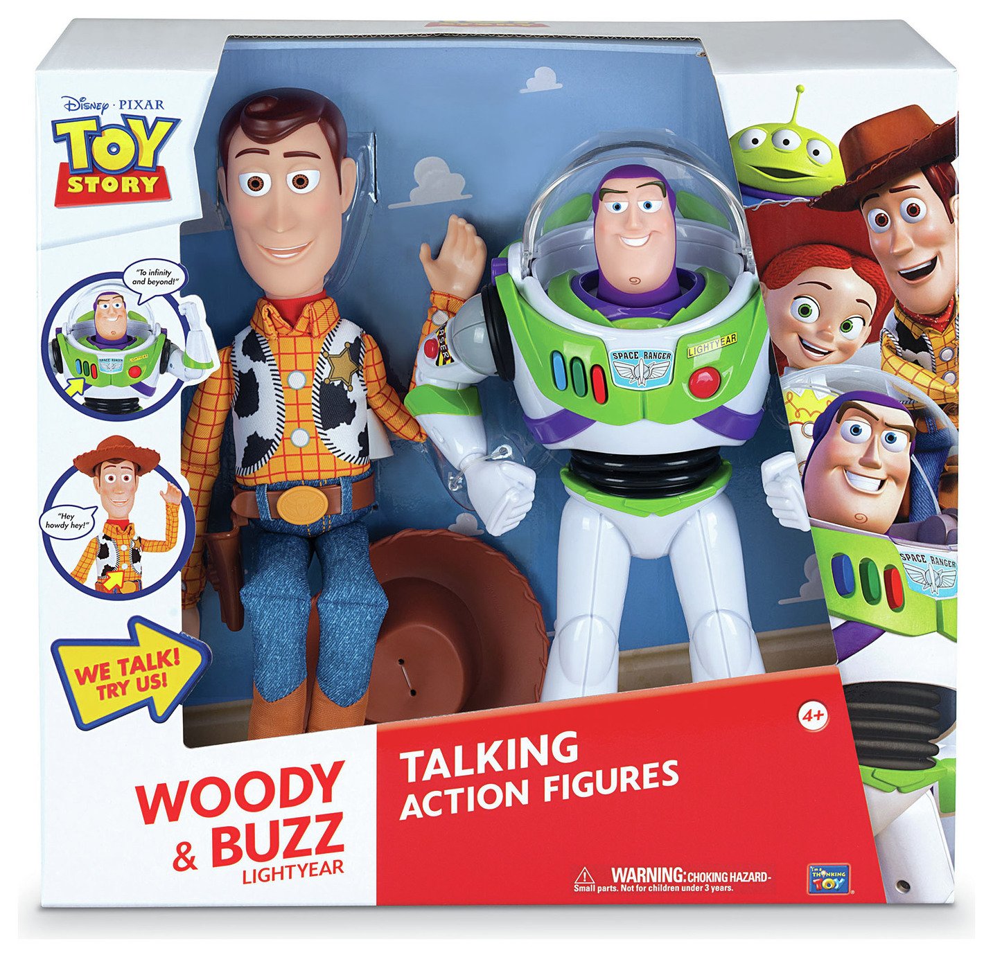 Disney Toy Story Woody and Buzz Talking Figures Lightyear Talking
