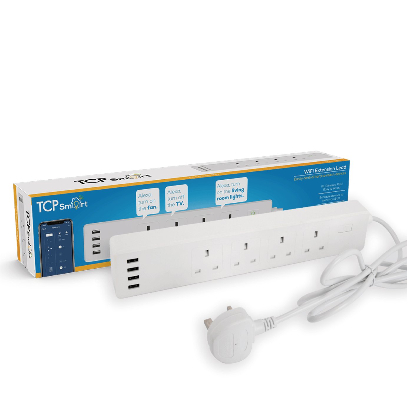 TCP Smart Extension Strip 4 USB Socket (1472747) Argos Price Tracker