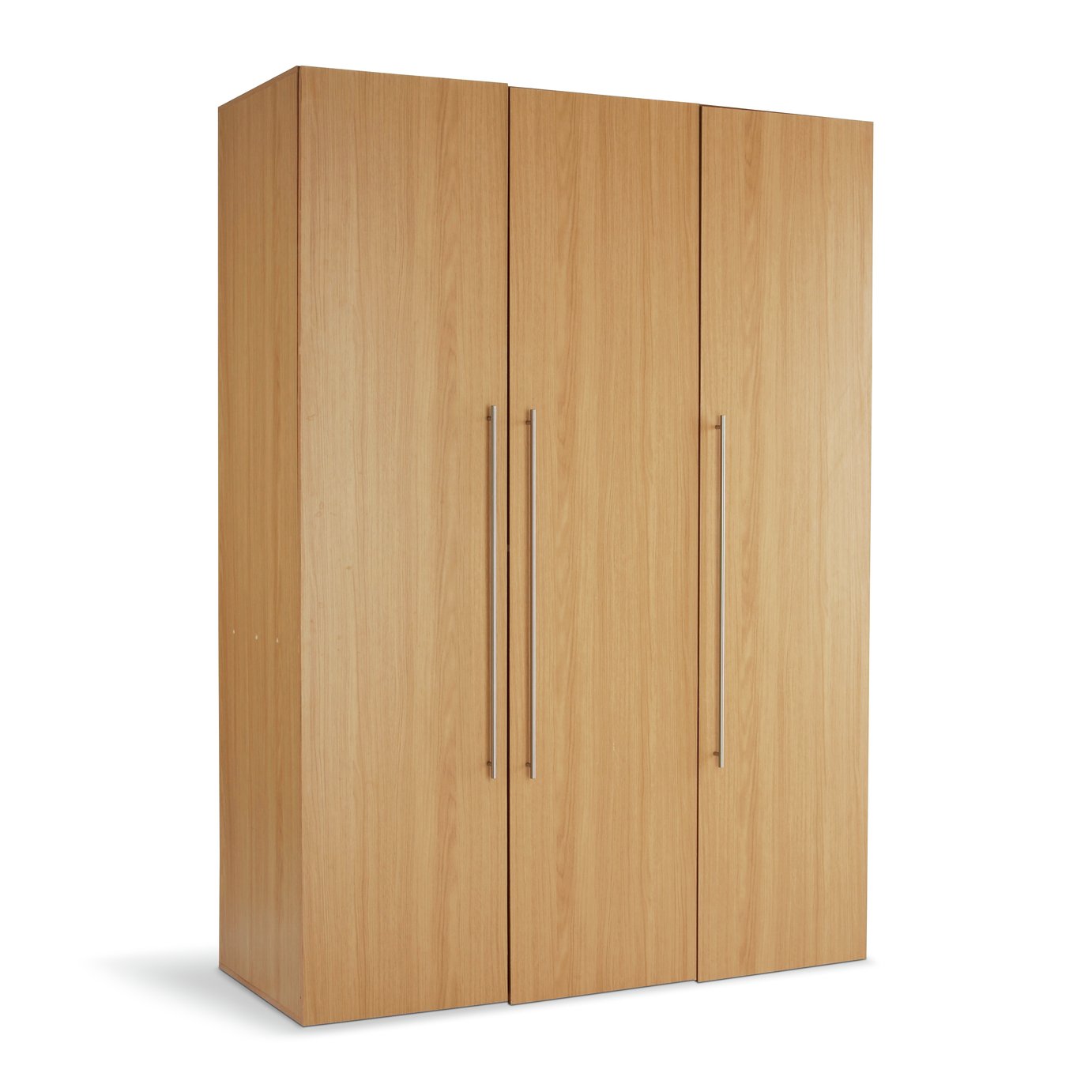 Argos Home Atlas 3 Door Tall Wardrobe Oak Effect (1737743) Argos Price Tracker