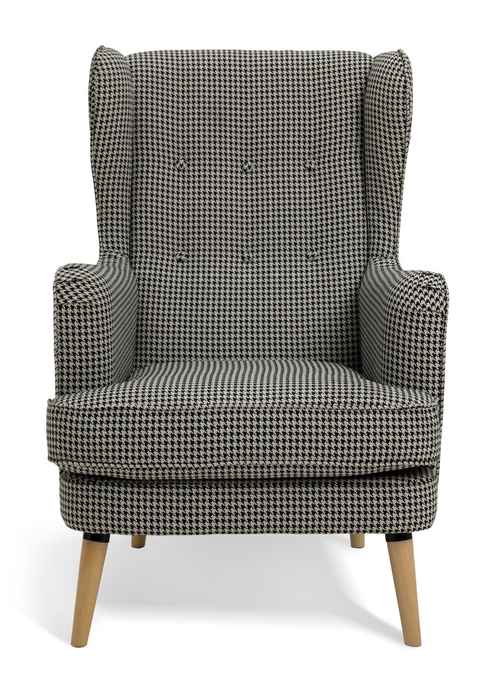 Habitat Callie Fabric Wingback Chair Black & White (2006813) Argos