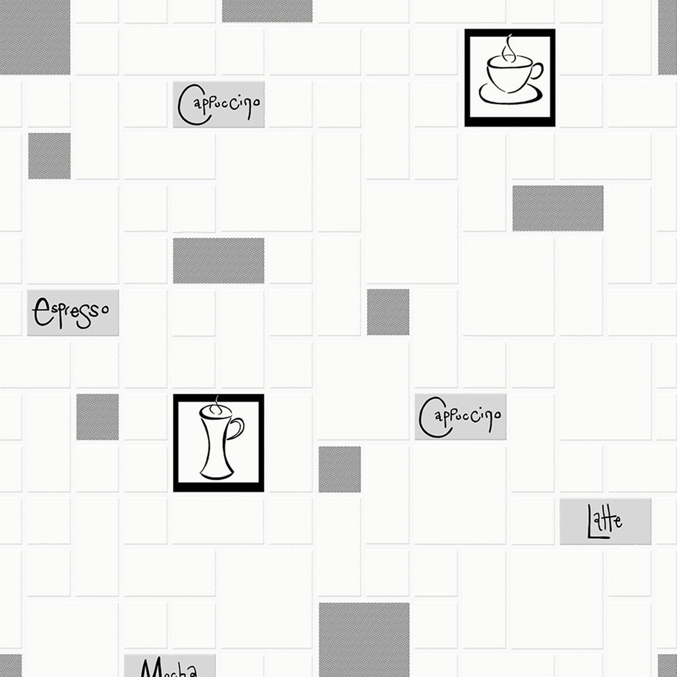 Contour Cafe Culture Kitchen Grey Wallpaper (2026484) Argos Price