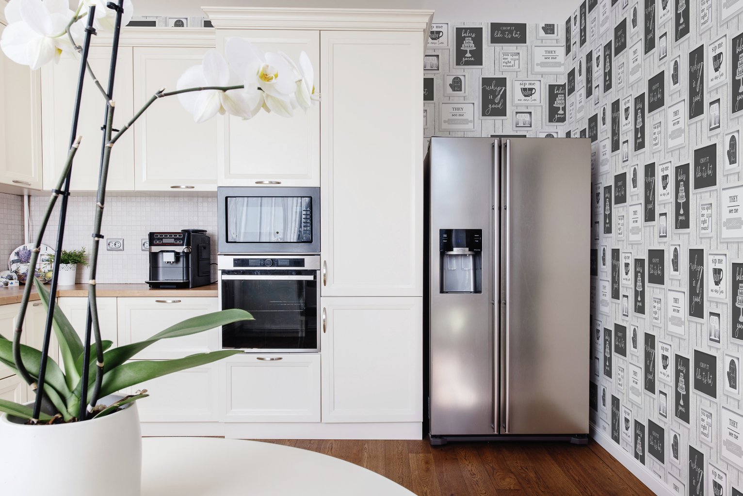 Contour Framed Kitchen Quotes Black & White Wallpaper Reviews Updated April 2023