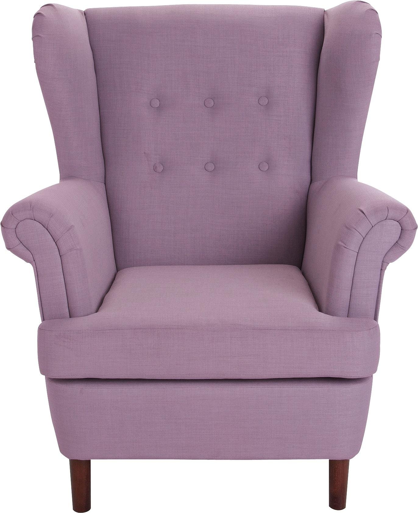 Review of Martha Fabric Wingback Chair Lilac