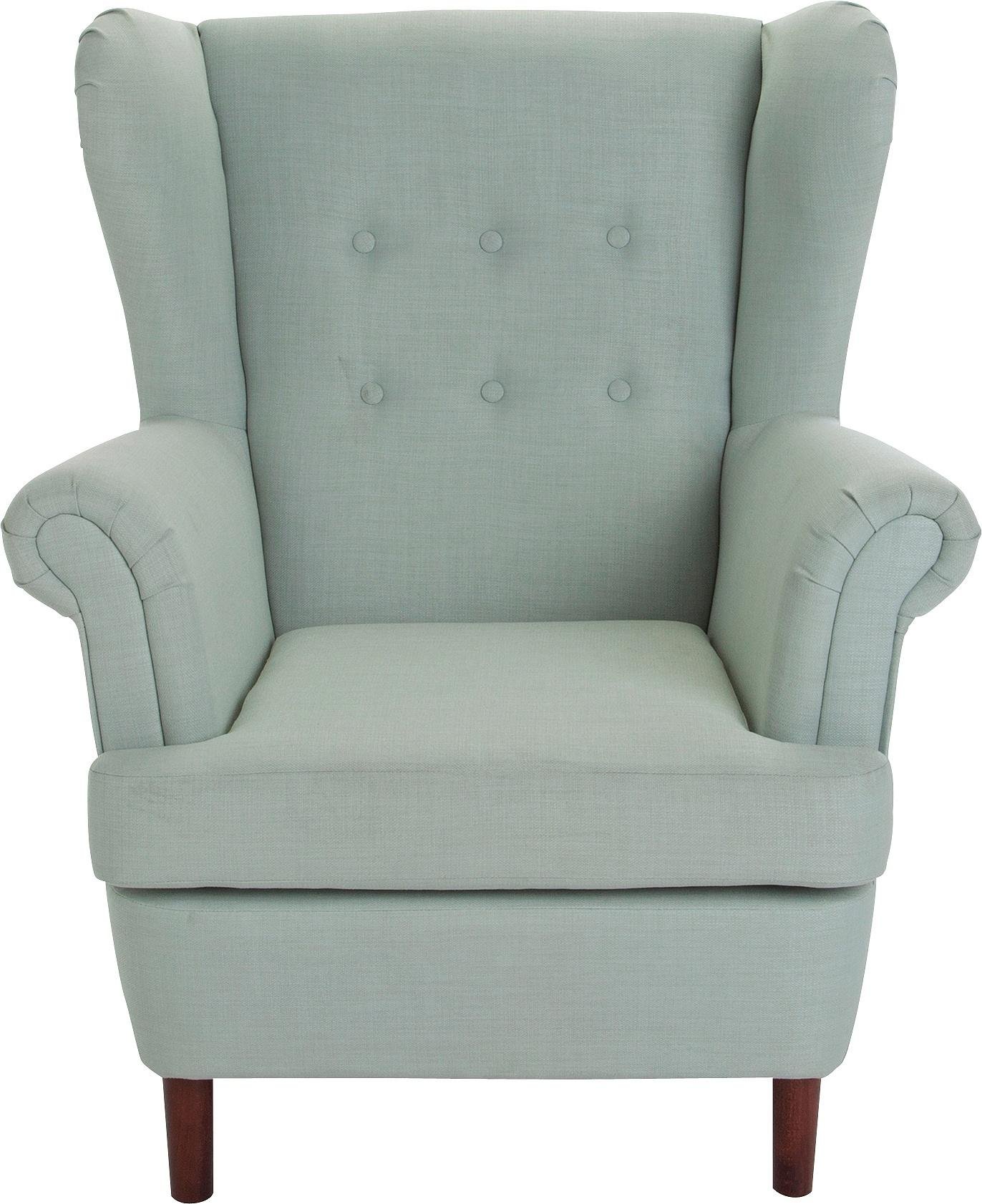Buy Collection Martha Fabric Wingback Chair Duck Egg Armchairs and chairs Argos
