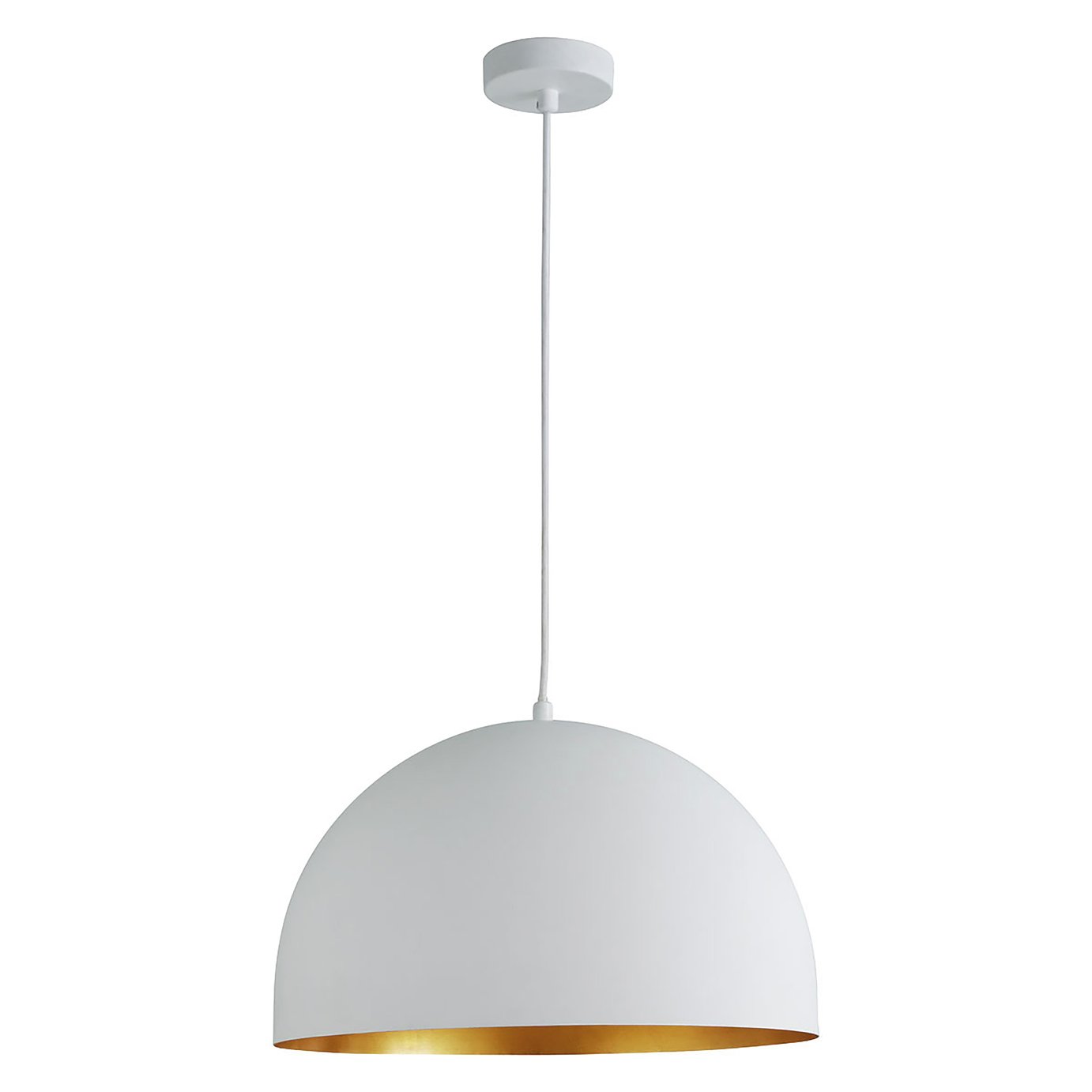 Habitat East Pendant Ceiling Light Gold & White (2585592) Argos