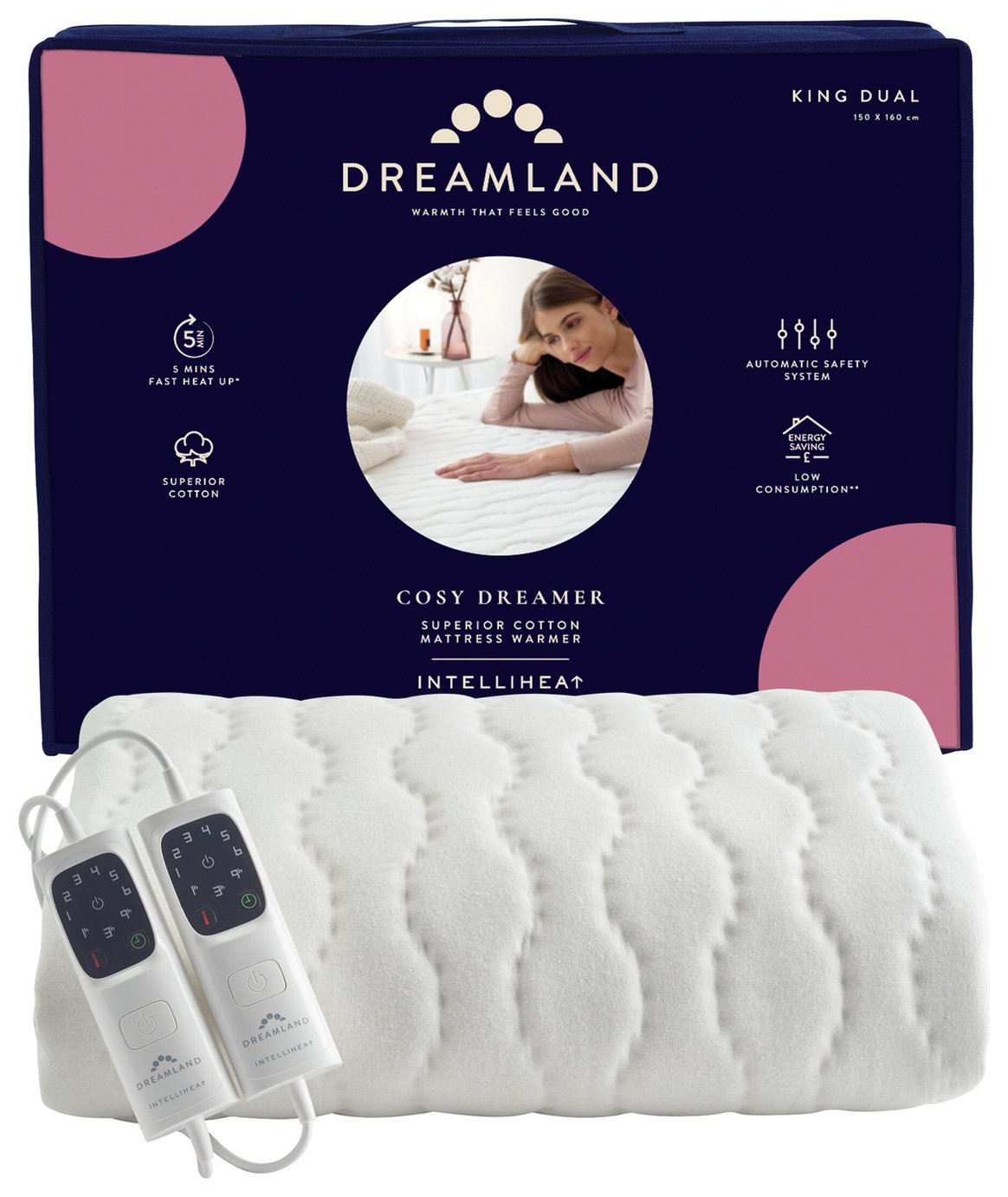 Dreamland Cosy Dreamer Electric Underblanket King (2992460) Argos