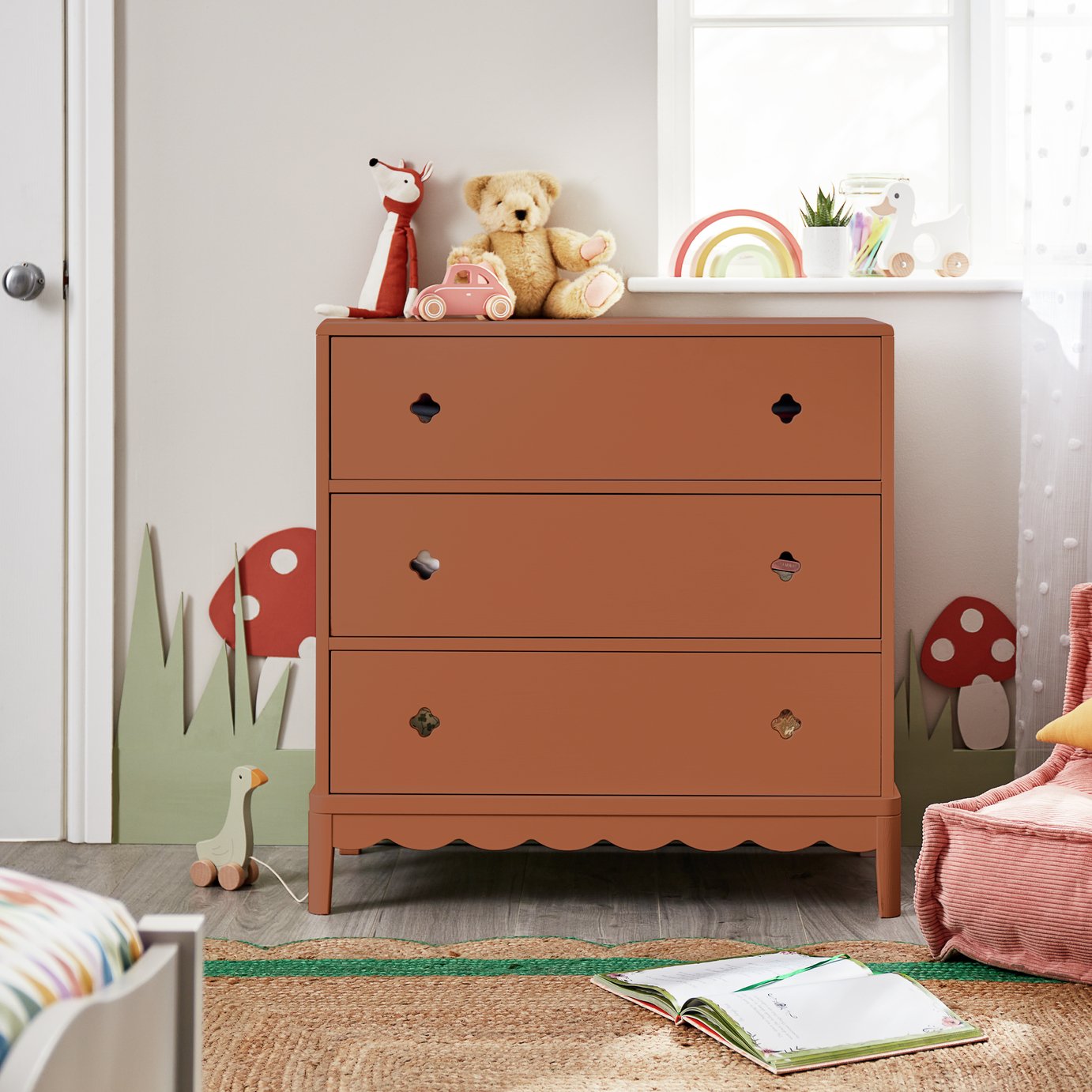Habitat Kids Serena 3 Drawer Chest of Drawers Rust (3208854) Argos