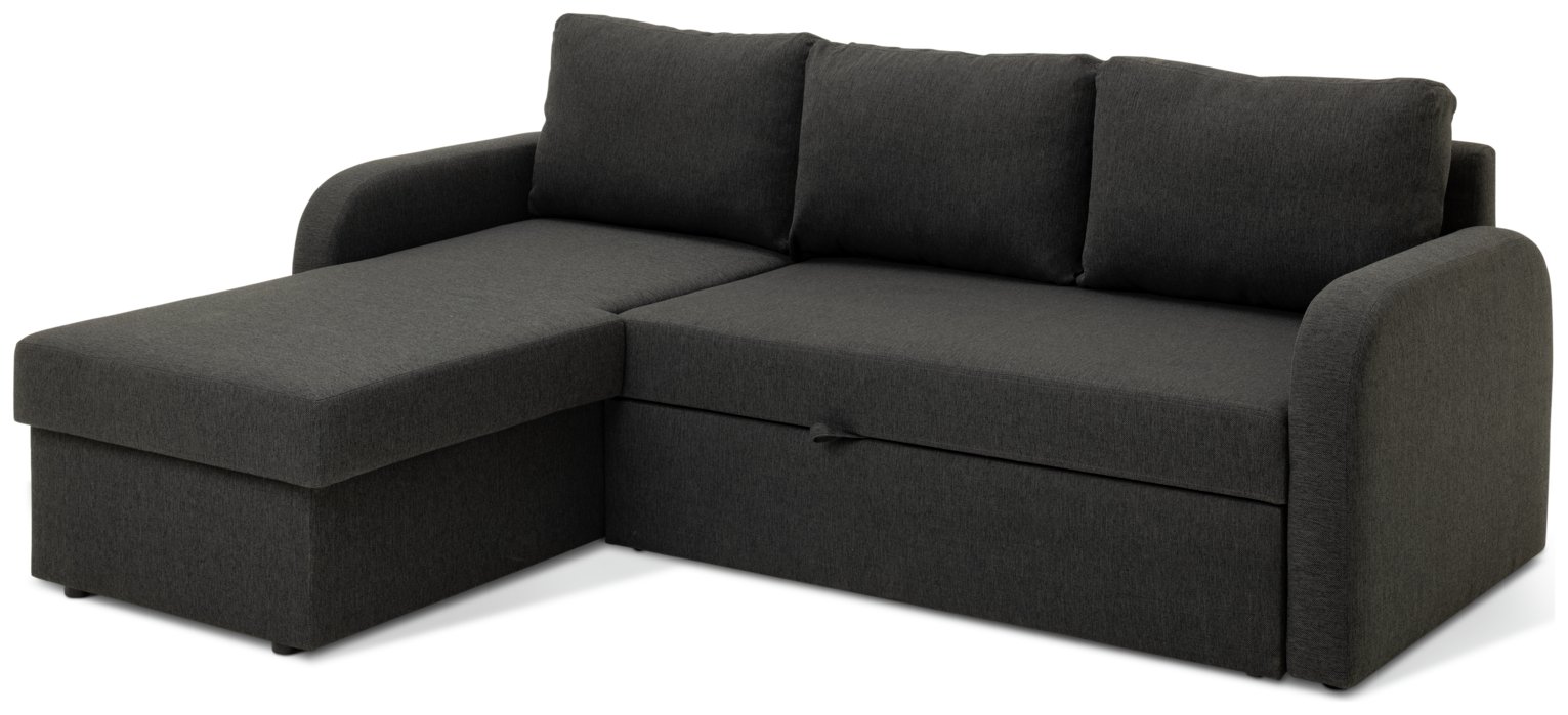 Habitat Carter Left Hand Corner Chaise Sofa Bed Charcoal (3290738