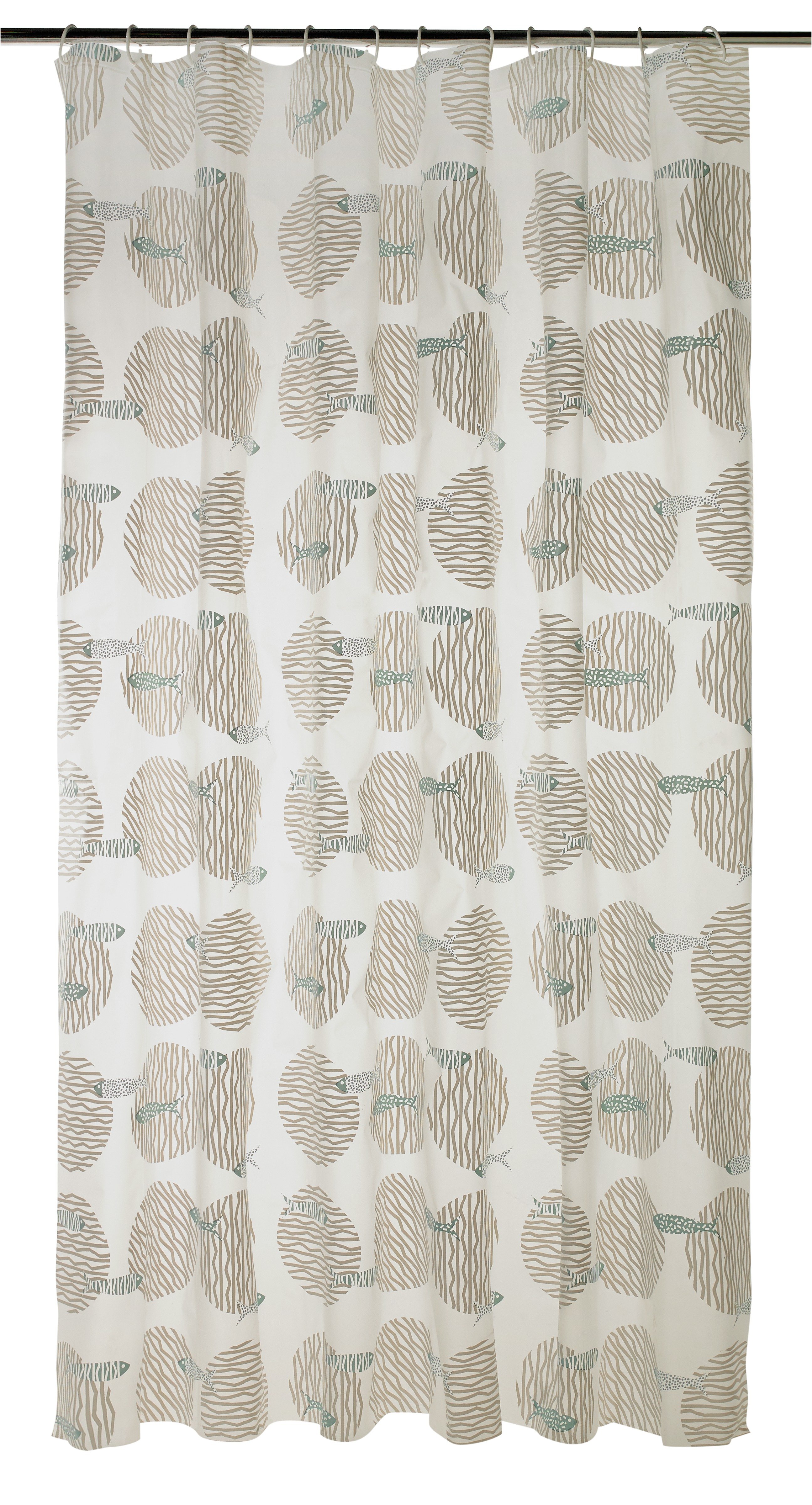 Habitat Fish Shower Curtain Mushroom Grey & Teal (3399660) Argos