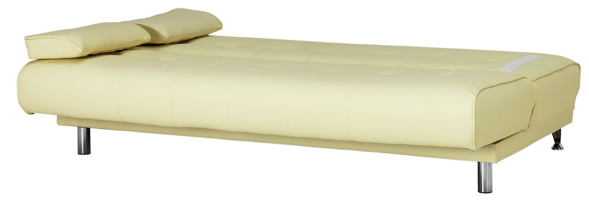 Argos Home Sicily 2 Seater Fabric Clic Clac Sofa Bed Cream (3550784