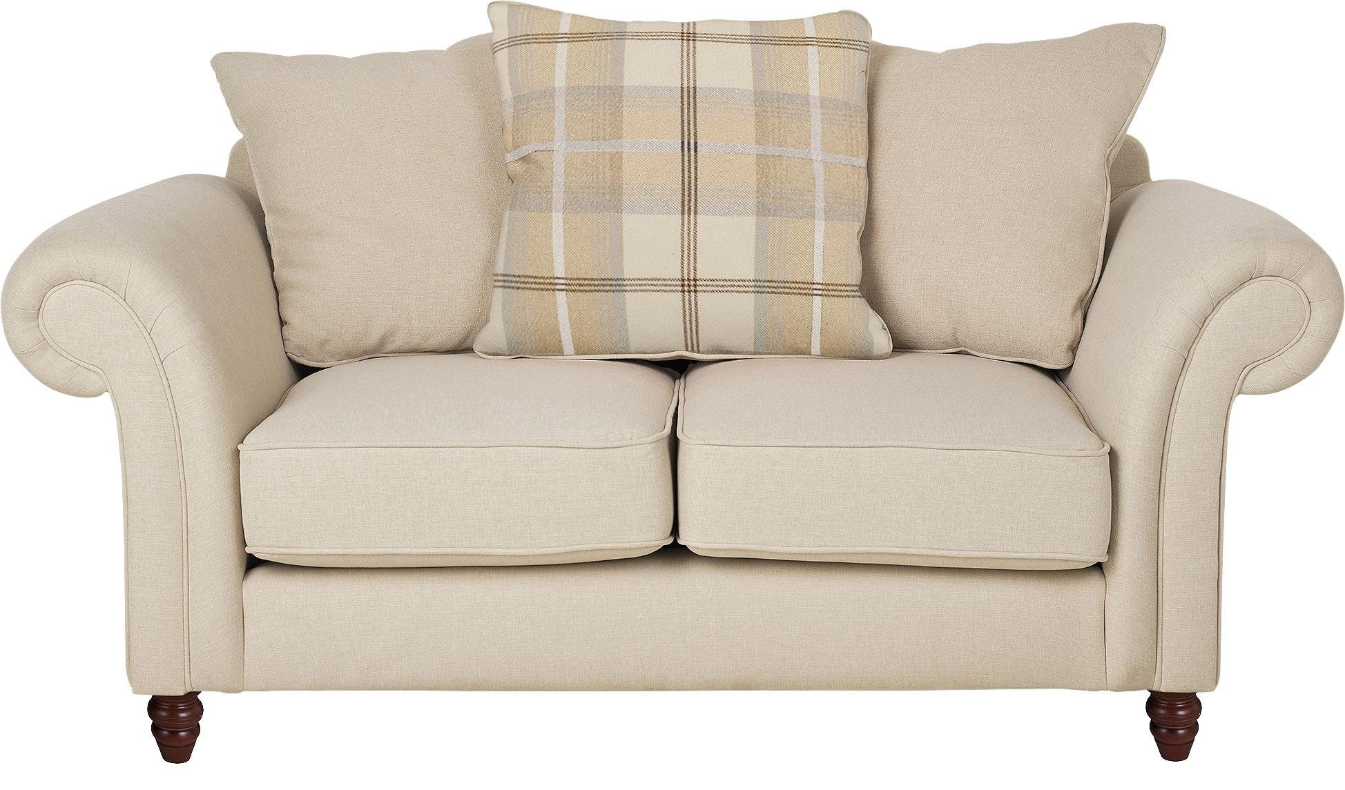 cream 2 seater fabric sofa
