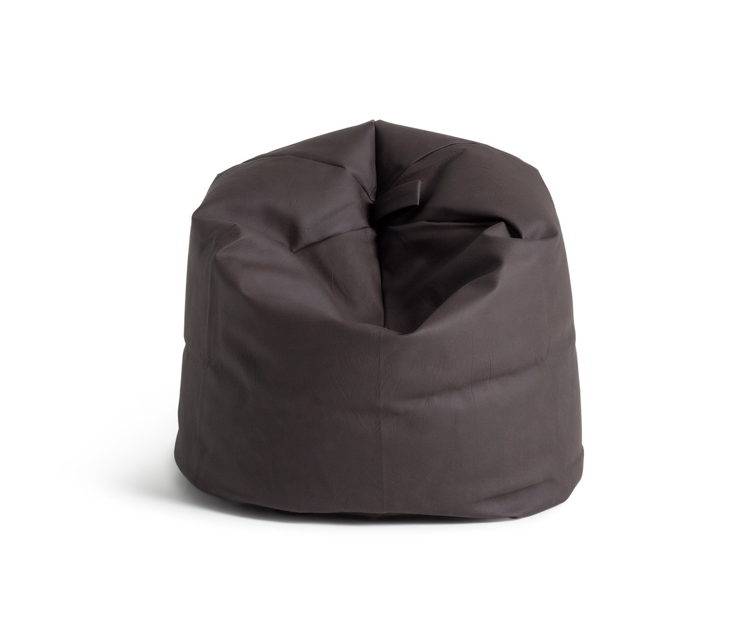 Argos Home Faux Leather Bean Bag Dark Brown (3654673) Argos Price