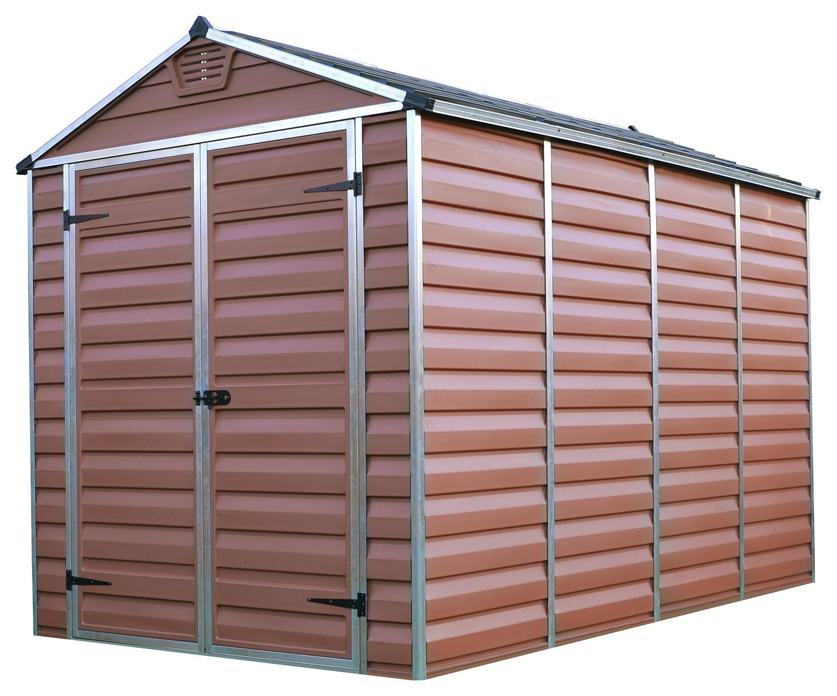 Palram Skylight Plastic 6 x 10ft Garden Shed Amber (3819322) Argos