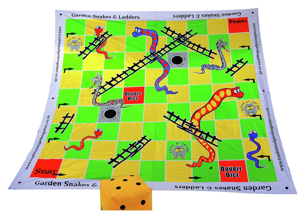 Traditional Garden Games Giant Snakes and Ladders 3m x 3m. (4087304