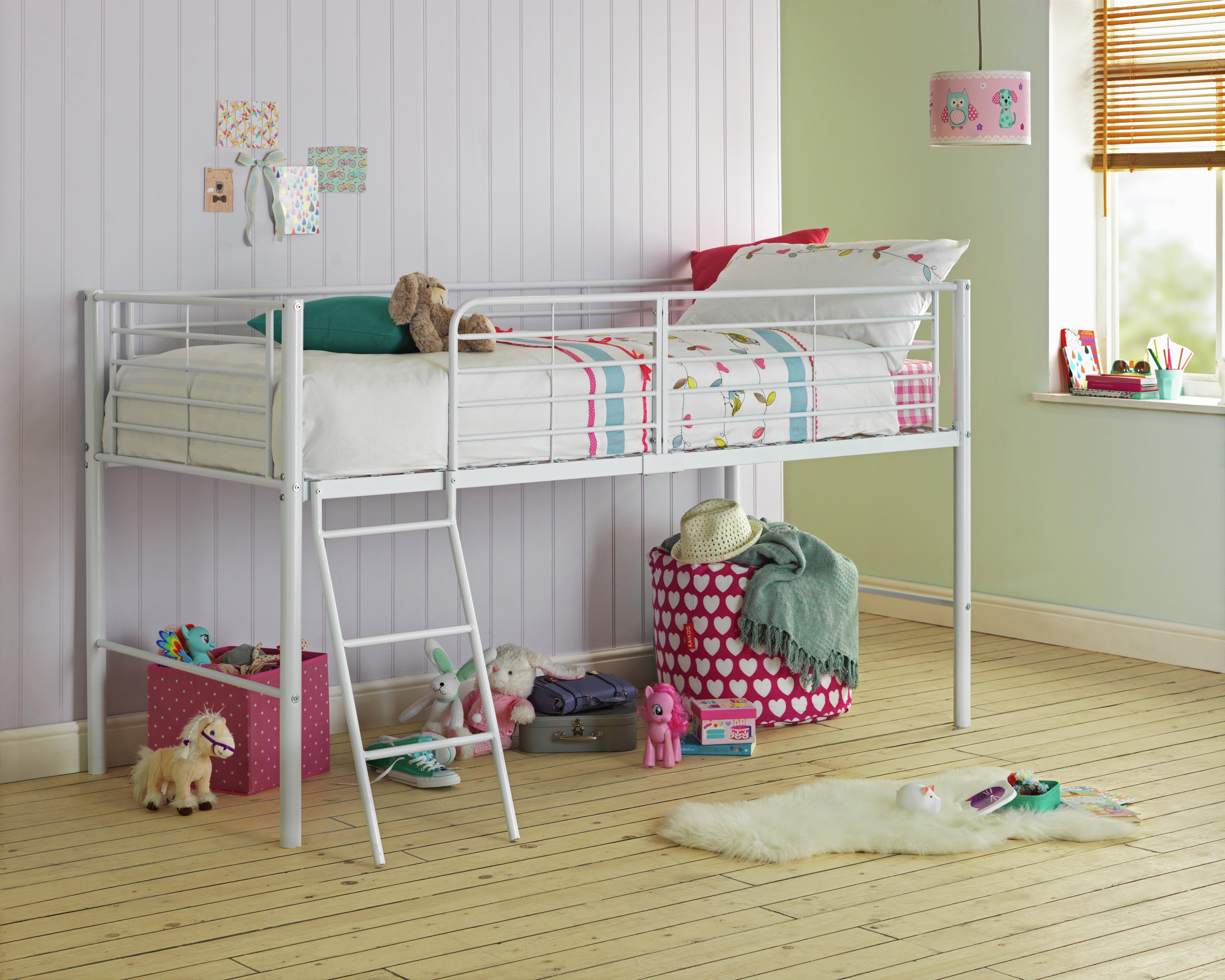 Buy HOME Lucas Mid Sleeper Bed Frame White at Argos.co.uk Your