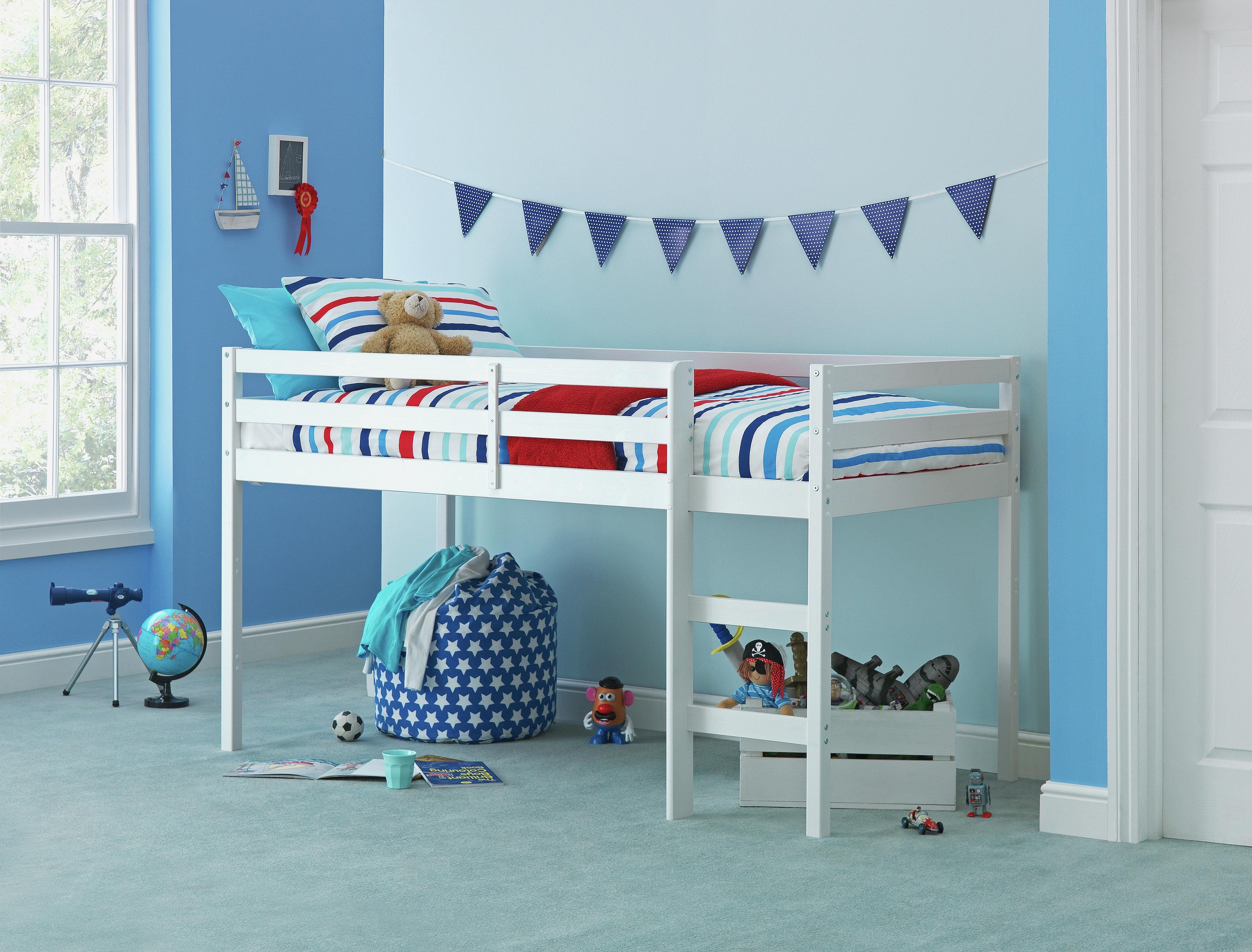 Buy HOME Kaycie Mid Sleeper Single Bed Frame White Kids beds Argos