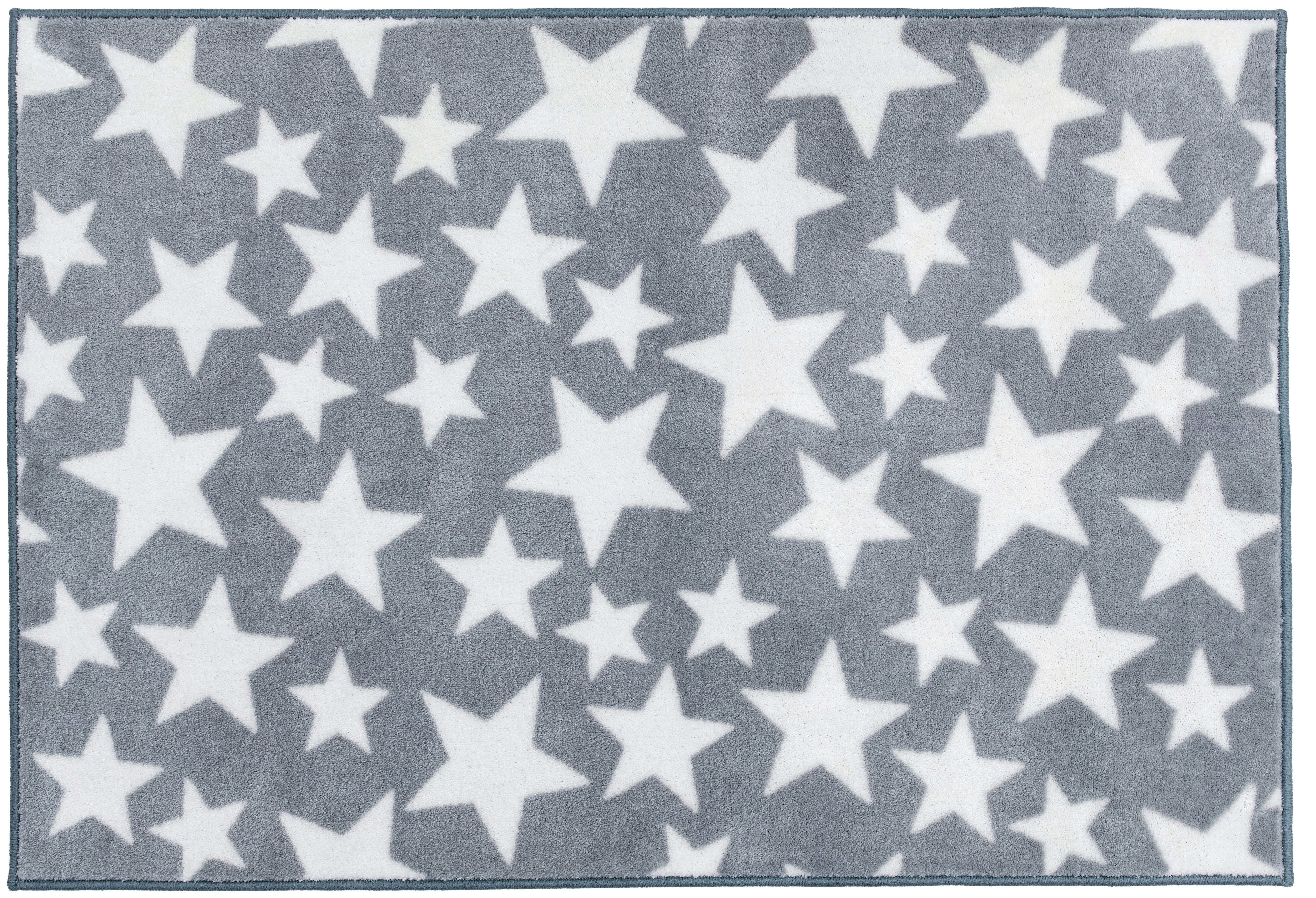 Nursery Rug with White Stars 100x150cm Grey (4280187) Argos Price