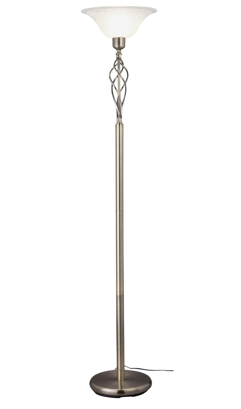 Review of HOME Cameroon Uplighter Floor Lamp Antique Brass