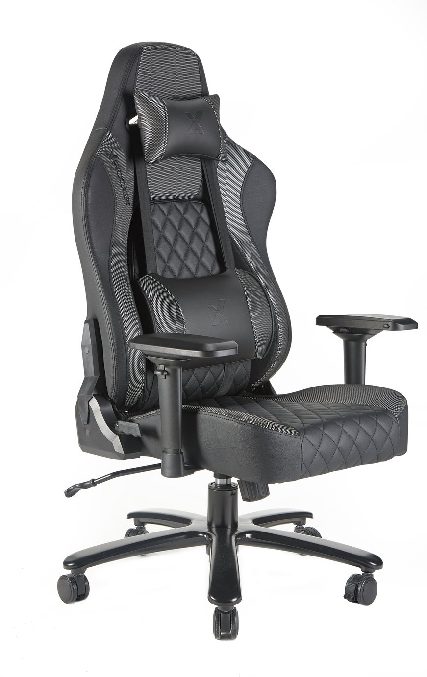X Rocker Delta Pro Series IV Gaming Chair Silver (4331380) Argos