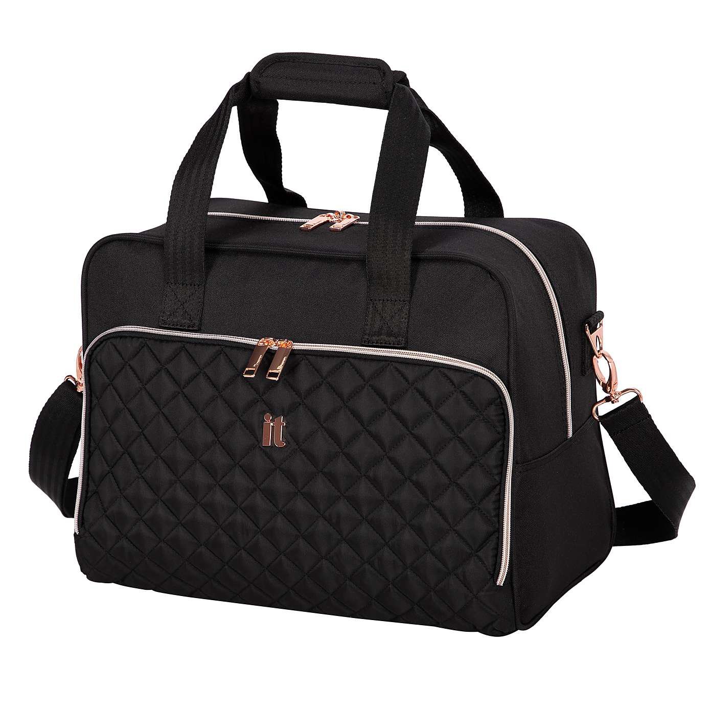 it Luggage Quilted Divinity Holdall Black Rosegold Reviews Updated