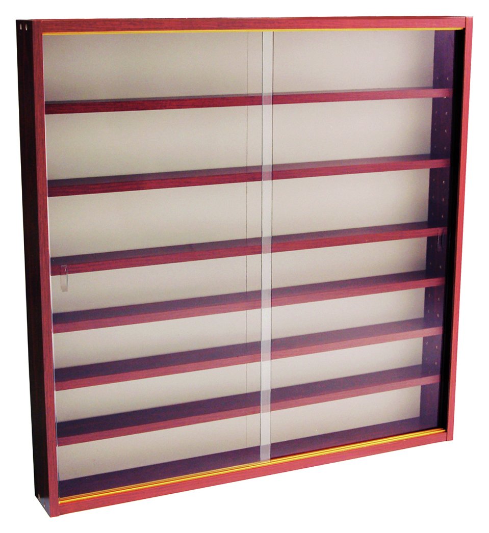 Mahogany Effect 6 Shelf Glass Wall Display (4570048) Argos Price Tracker