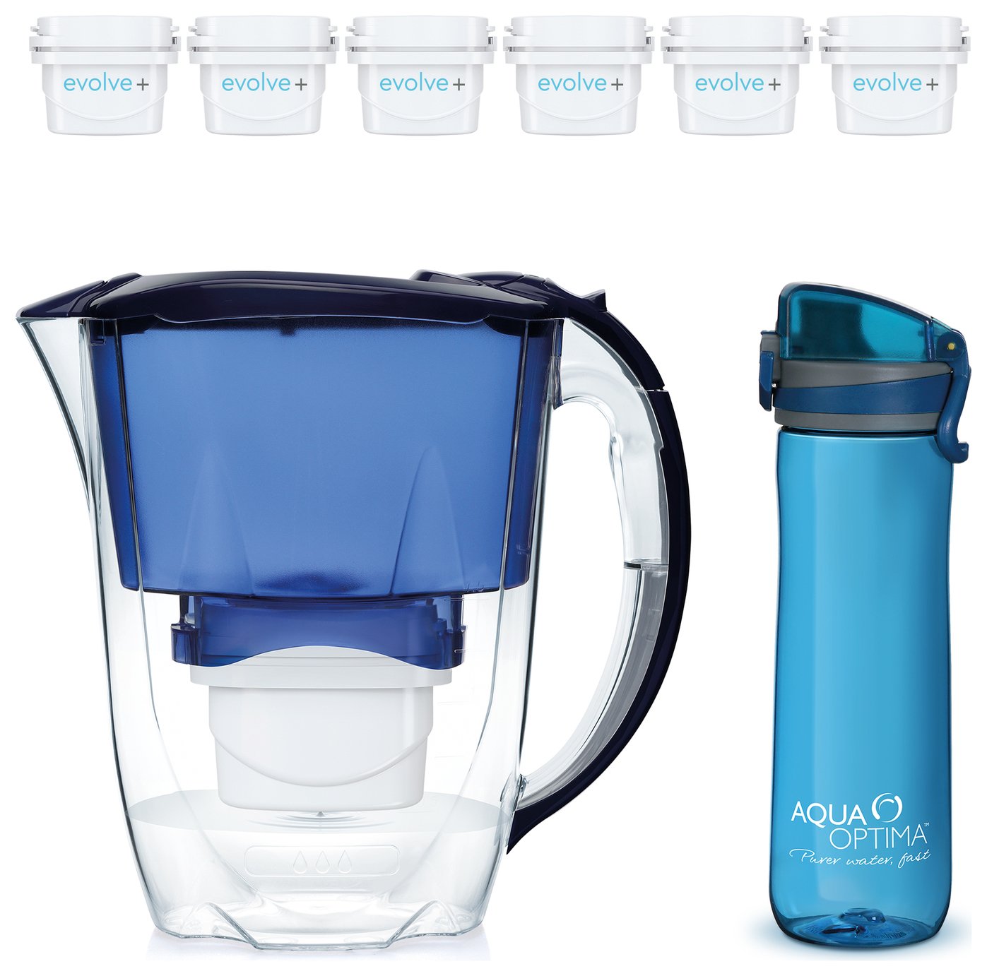 Aqua Optima Oria Water Filter Jug & Bottle with 6 Cartridges Reviews