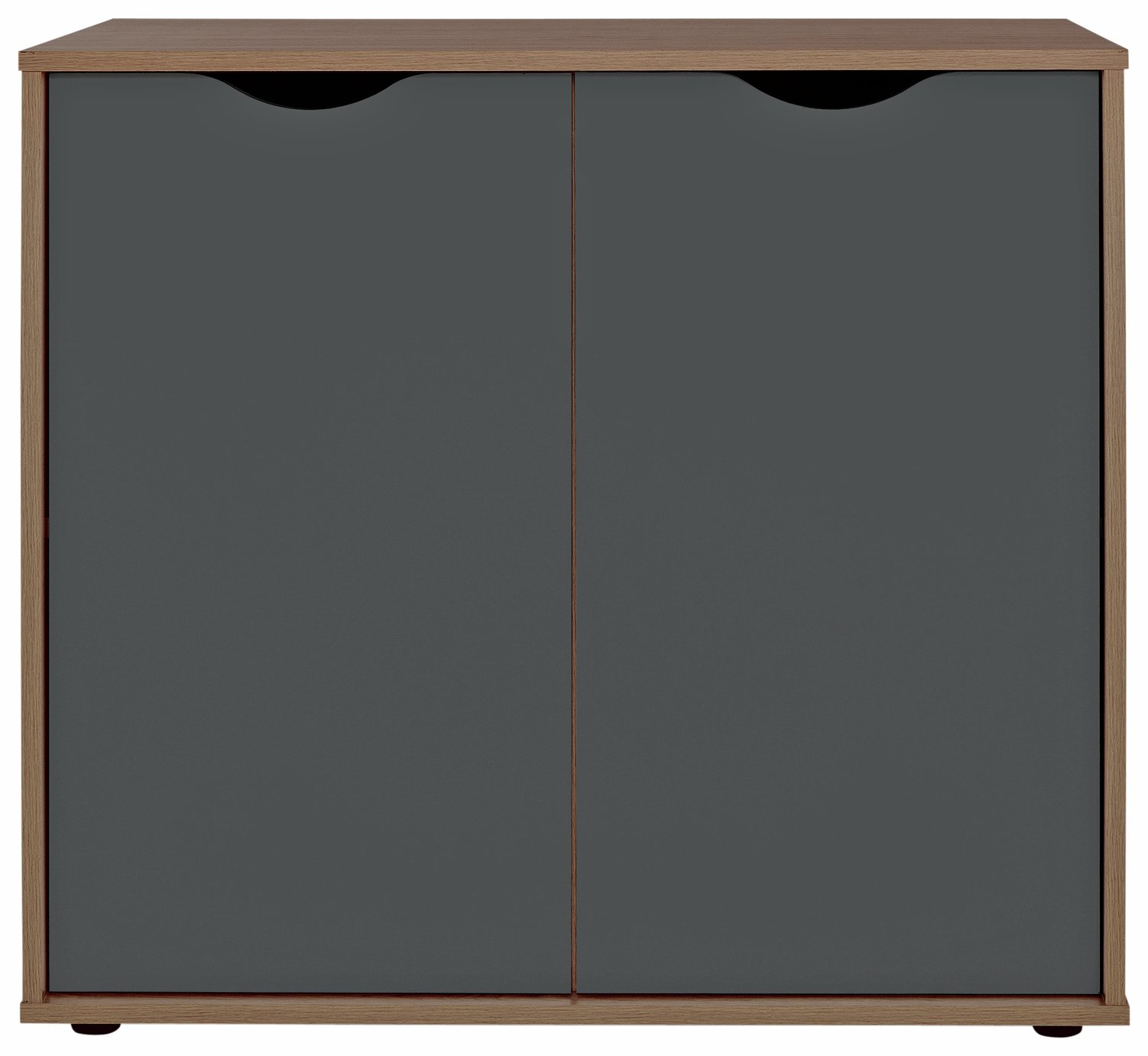 Argos Home Berkeley Storage Cupboard Blk and Walnut Effect (4590365