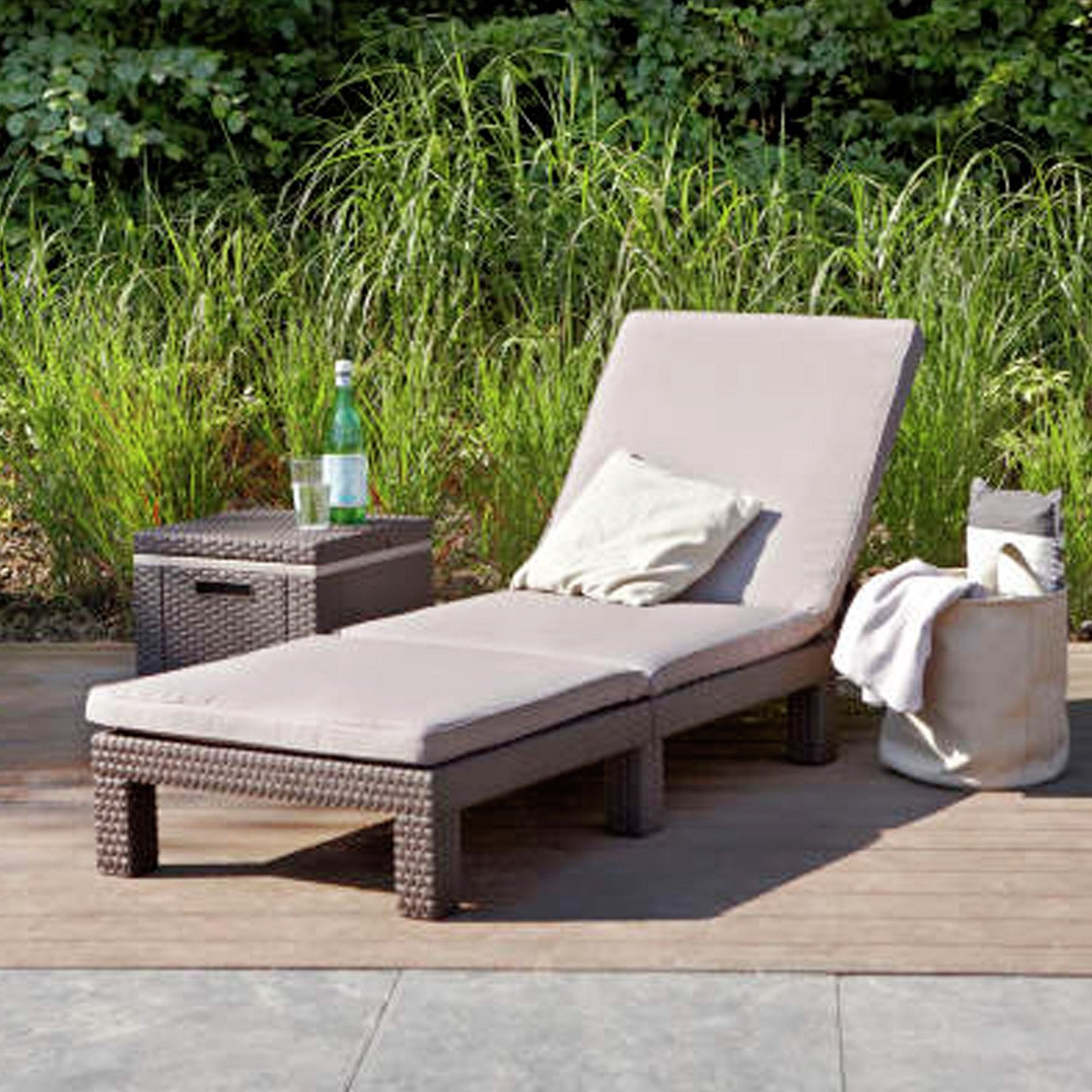 Keter Daytona Rattan Effect Sun Lounger Brown (4747163) Argos Price
