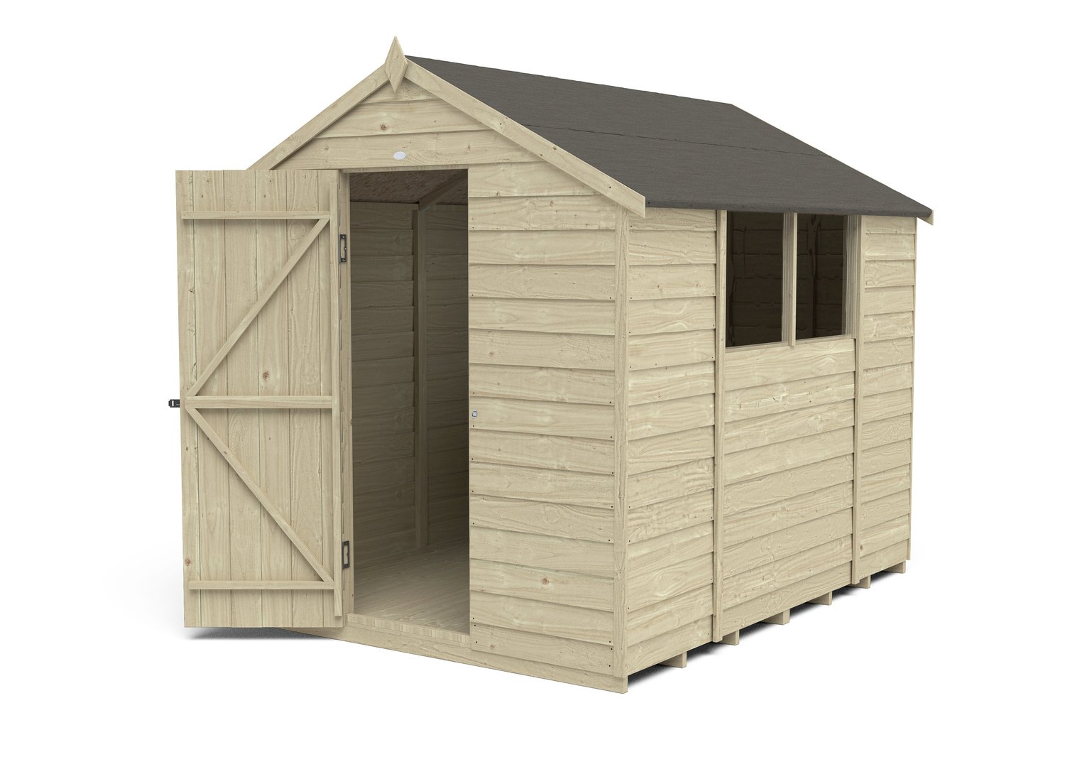 Forest 8 x 6ft Overlap Wooden Apex Shed at Argos Reviews