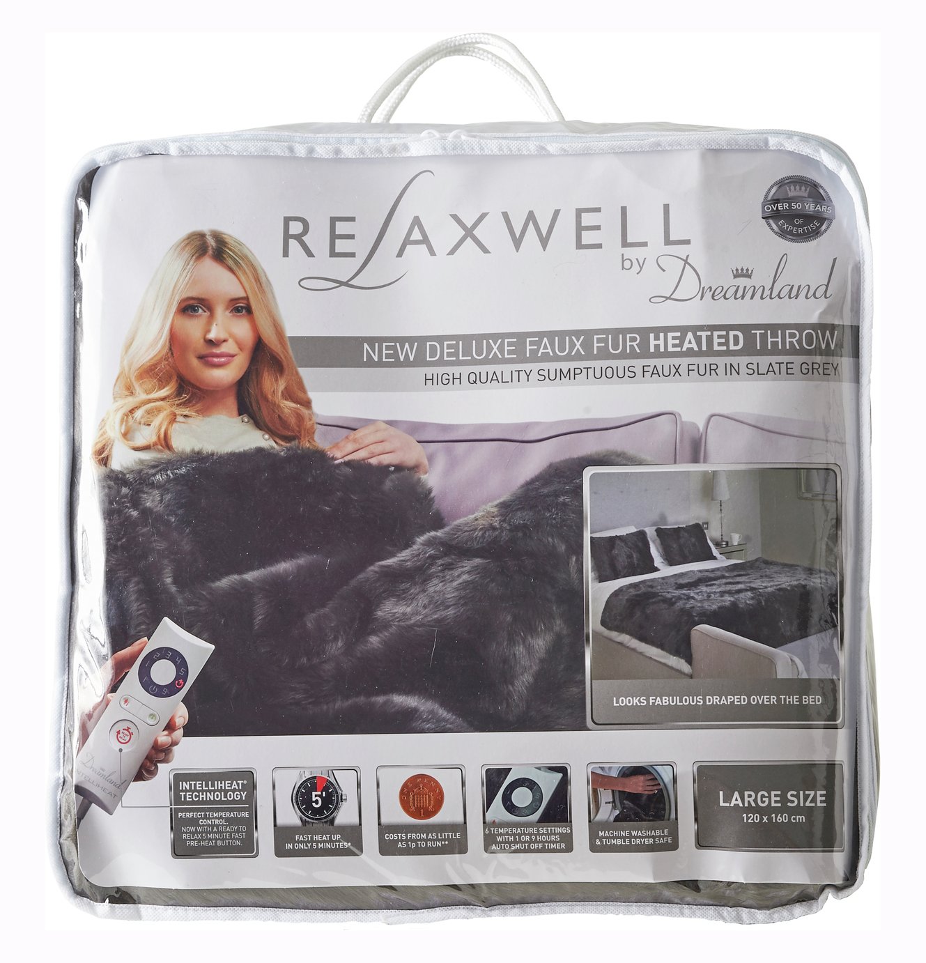 Relaxwell By Dreamland Intelliheat Faux Fur Heated Throw Reviews
