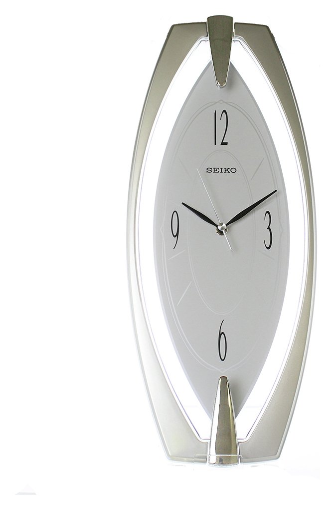 Seiko Silver Plastic Wall Clock White Dial. Reviews